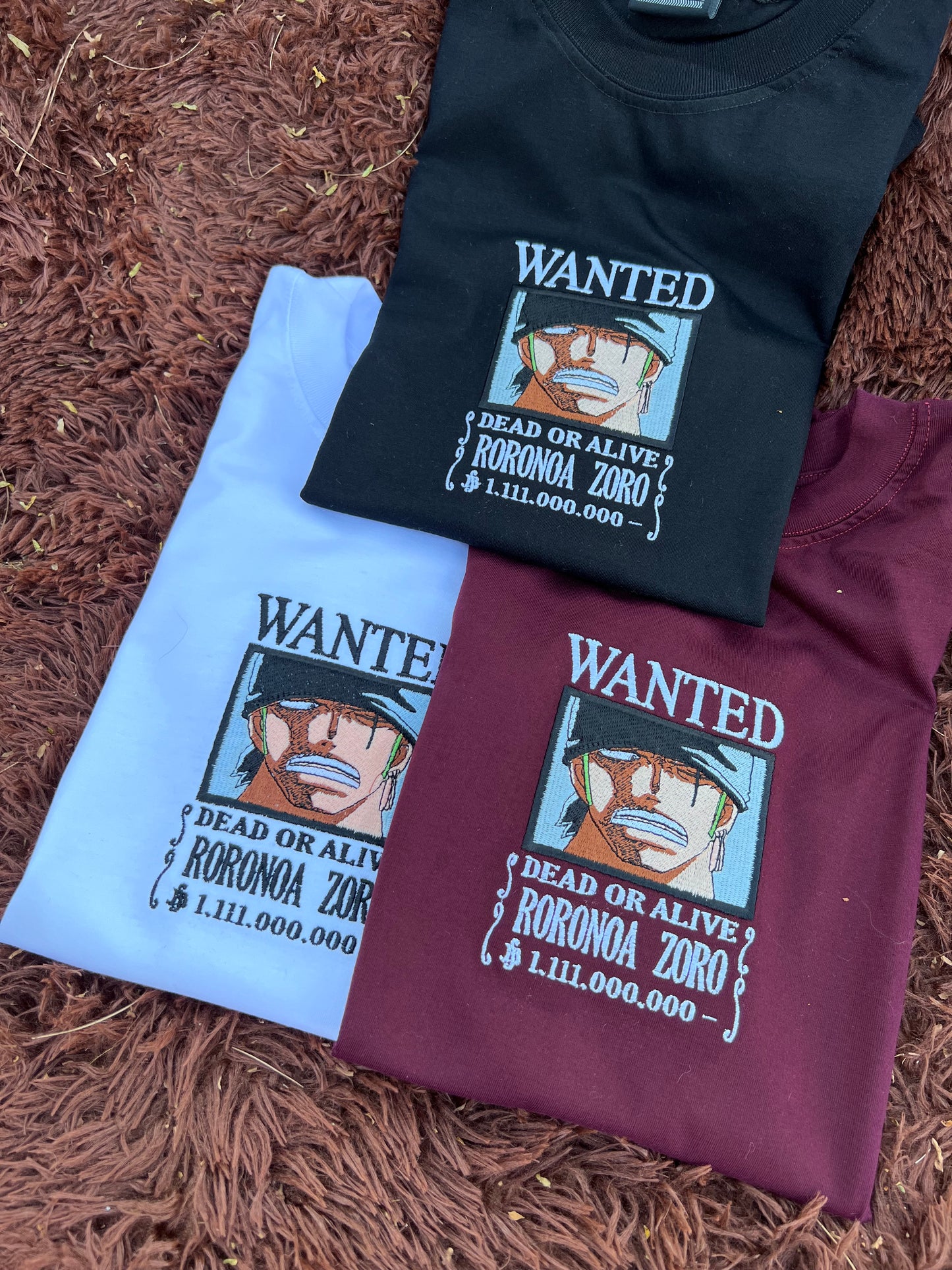 Embroidered Print Anime Roronoa Zorro Wanted Poster