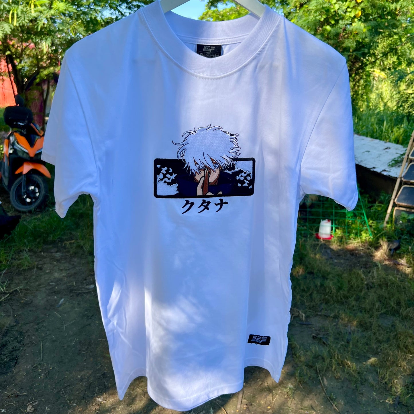 Embroidered and DTF Print Gojo Saturo T-shirt anime