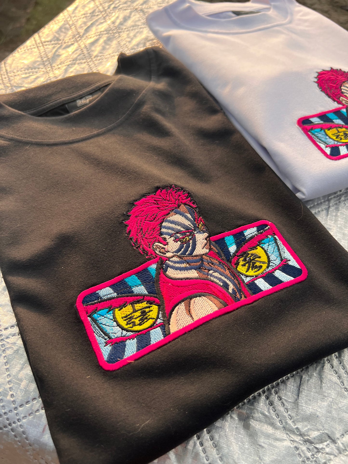 Embroidered Akaza Of Demon Slayer T-shirt