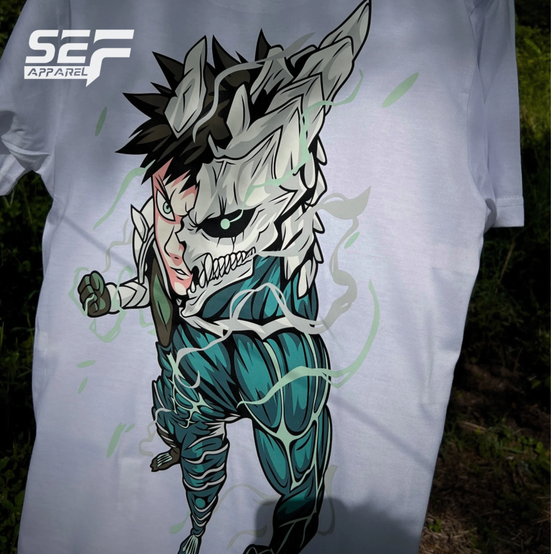 Embroidered and DTF Print Kaiju No. 8 T-shirt anime