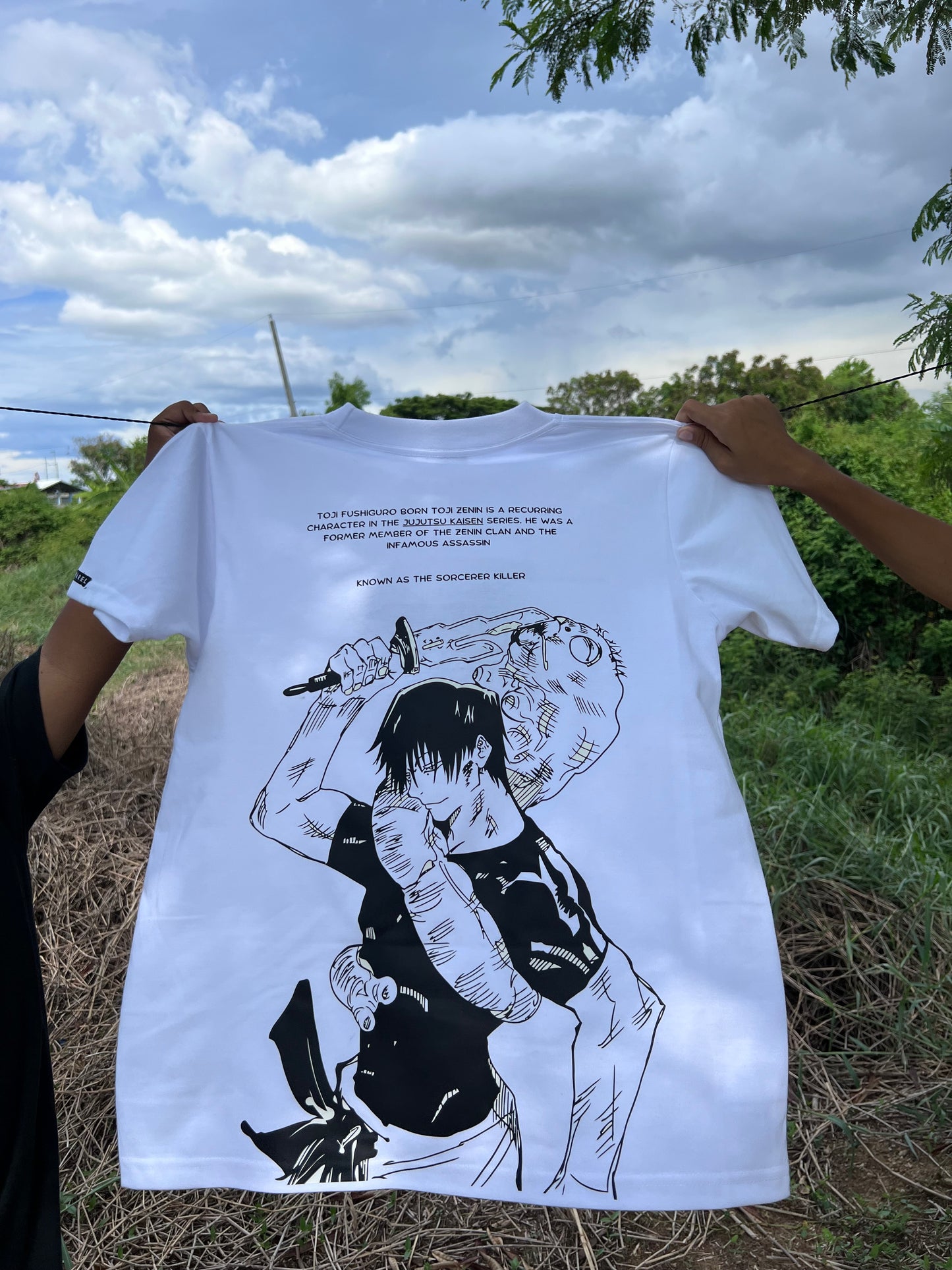 Embroidered and DTF Print Toji Fushiguro of Jujutsu Kaisen T-shirt anime