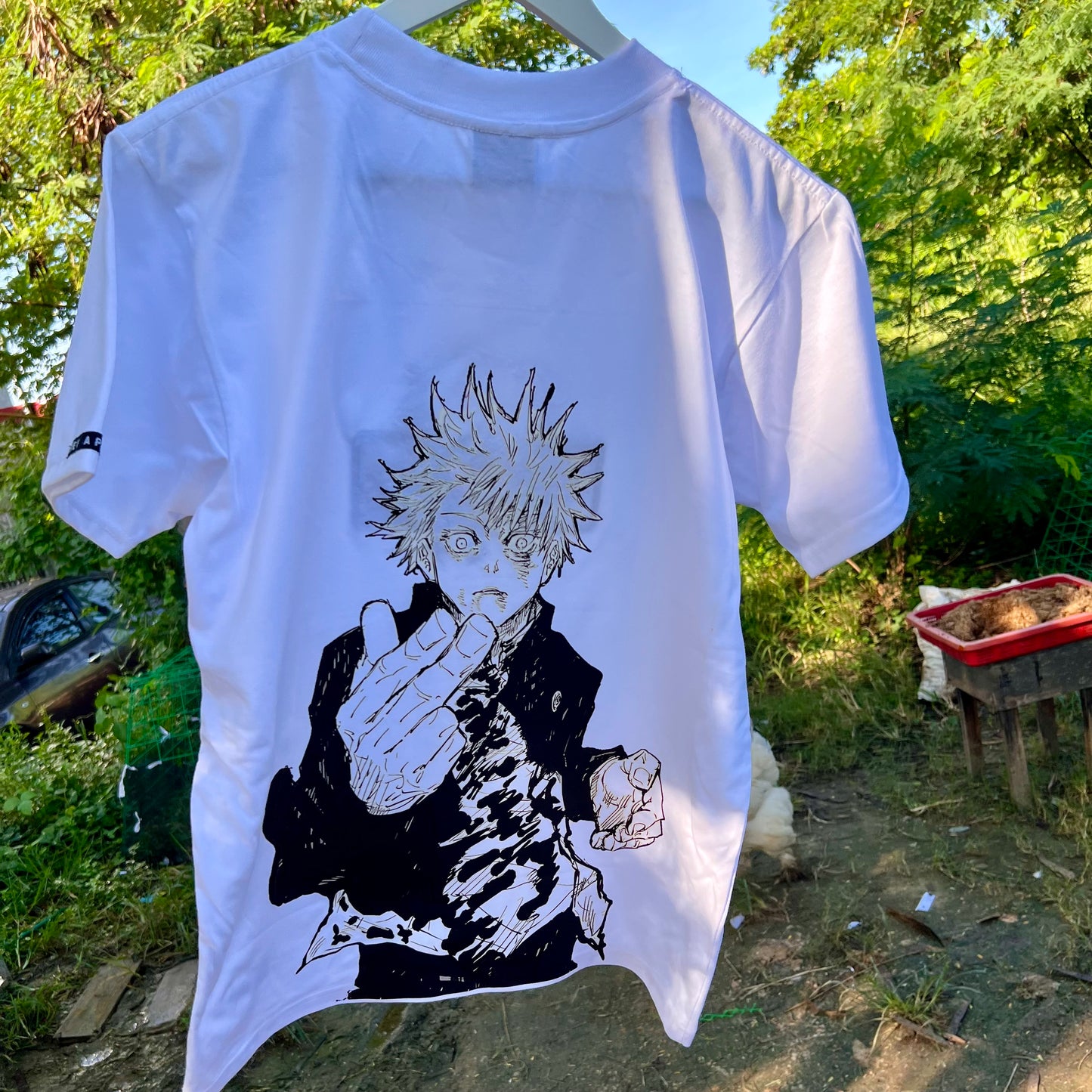Embroidered and DTF Print Gojo Saturo T-shirt anime