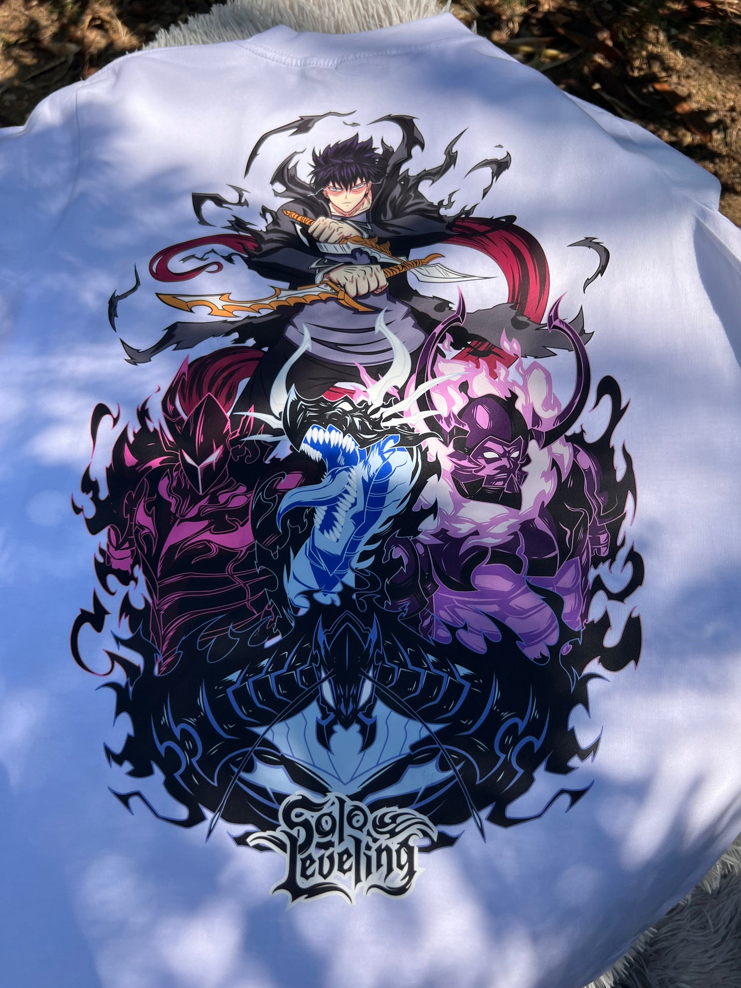 Embroidered Sung Jin Woo of Solo Leveling T-shirt