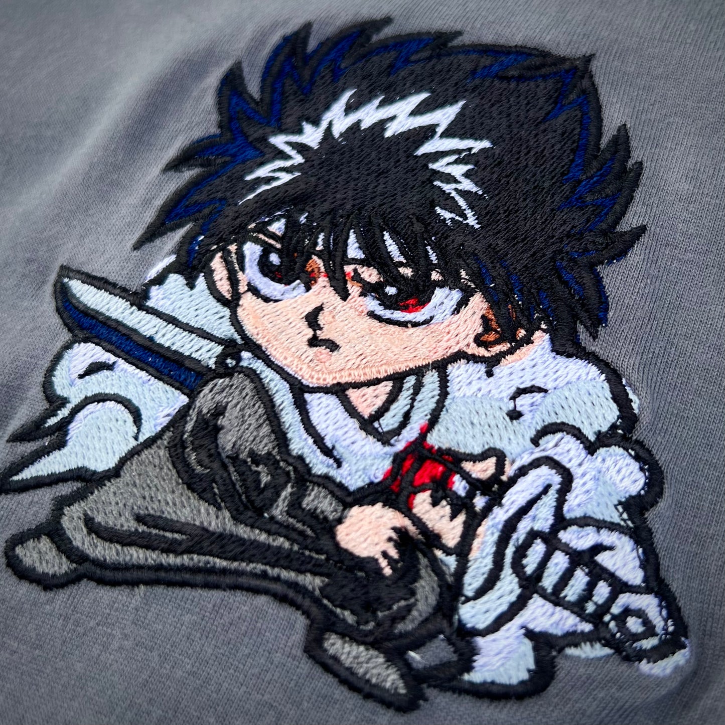 Embroidered and DTF Print Vincent Of Yuyu Hakusho Ghost Fighter T-shirt anime