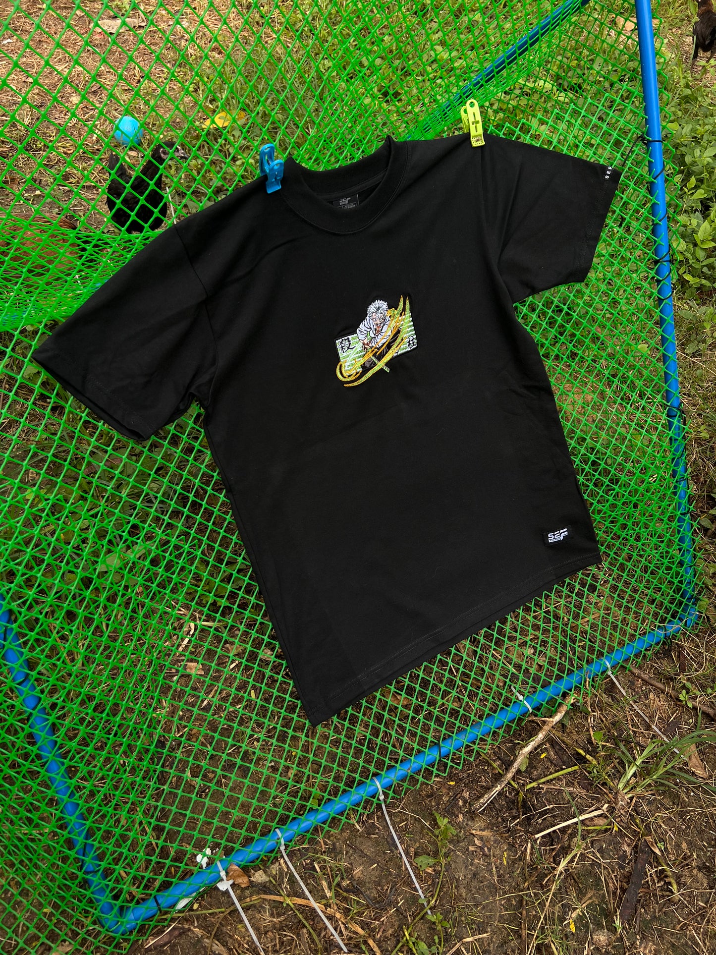 Embroidered and DTF Print The Wind Hashira Sanemi of Demon Slayer T-shirt anime