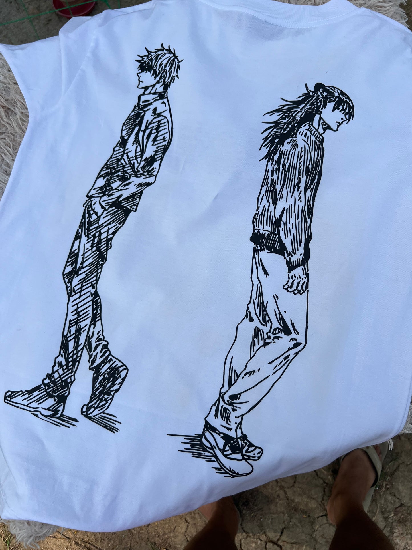 Embroidered and DTF Print Gojo x Geto T-shirt anime