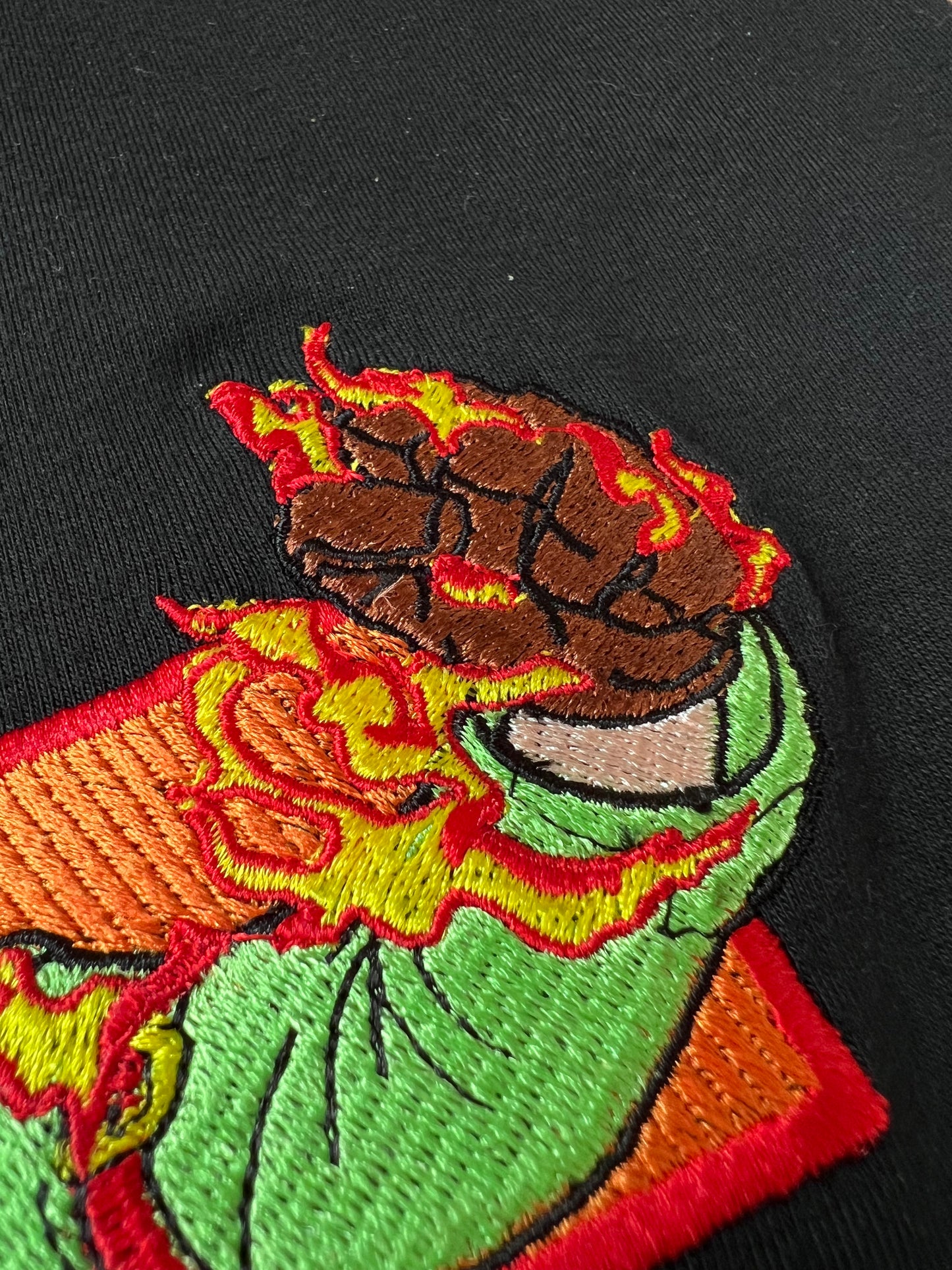 Embroidered Fire Emperor Of The Sea Sabo T-shirt Unisex