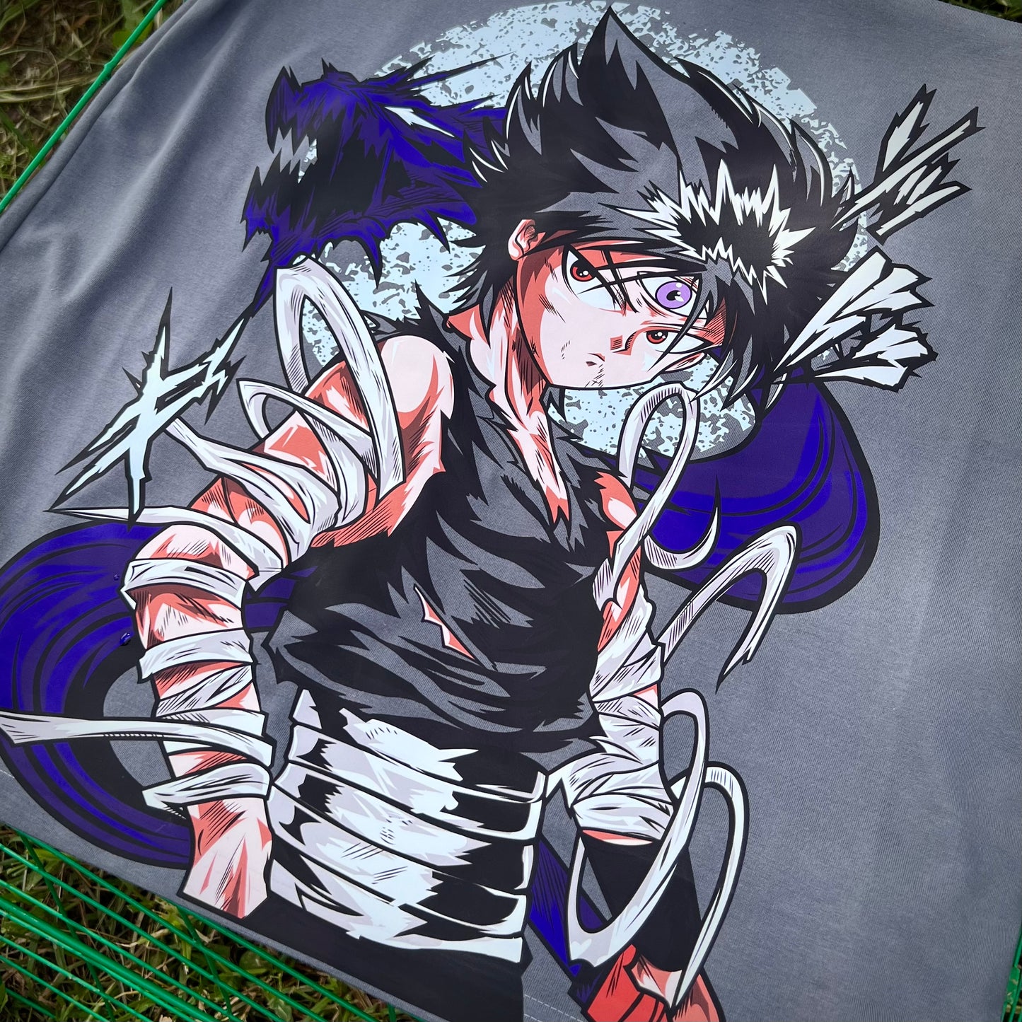 Embroidered and DTF Print Vincent Of Yuyu Hakusho Ghost Fighter T-shirt anime