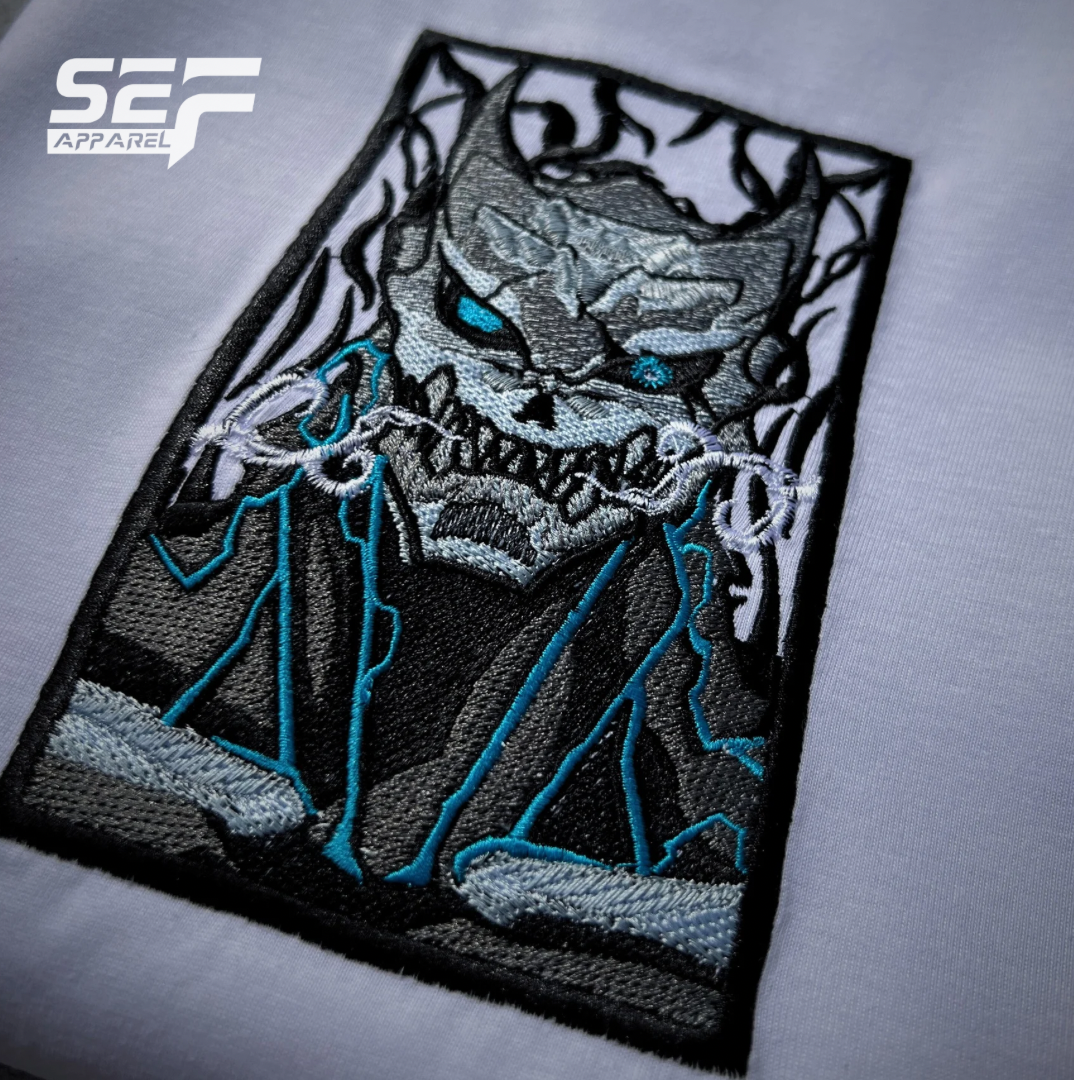 Embroidered and DTF Print Kaiju No. 8 T-shirt anime