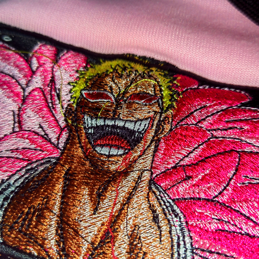 EMBROIDERED Anime 2pocket no Zip hoodie By SEF Apparel Doflamingo