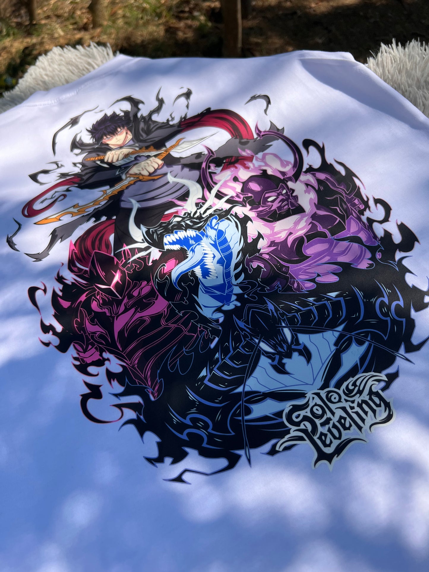 Embroidered Sung Jin Woo of Solo Leveling T-shirt