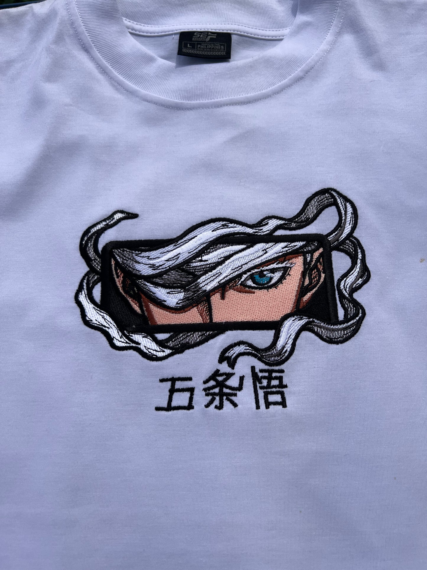 Embroidered Gojo Saturo T-shirt Jjk Jujutsu Kaisen