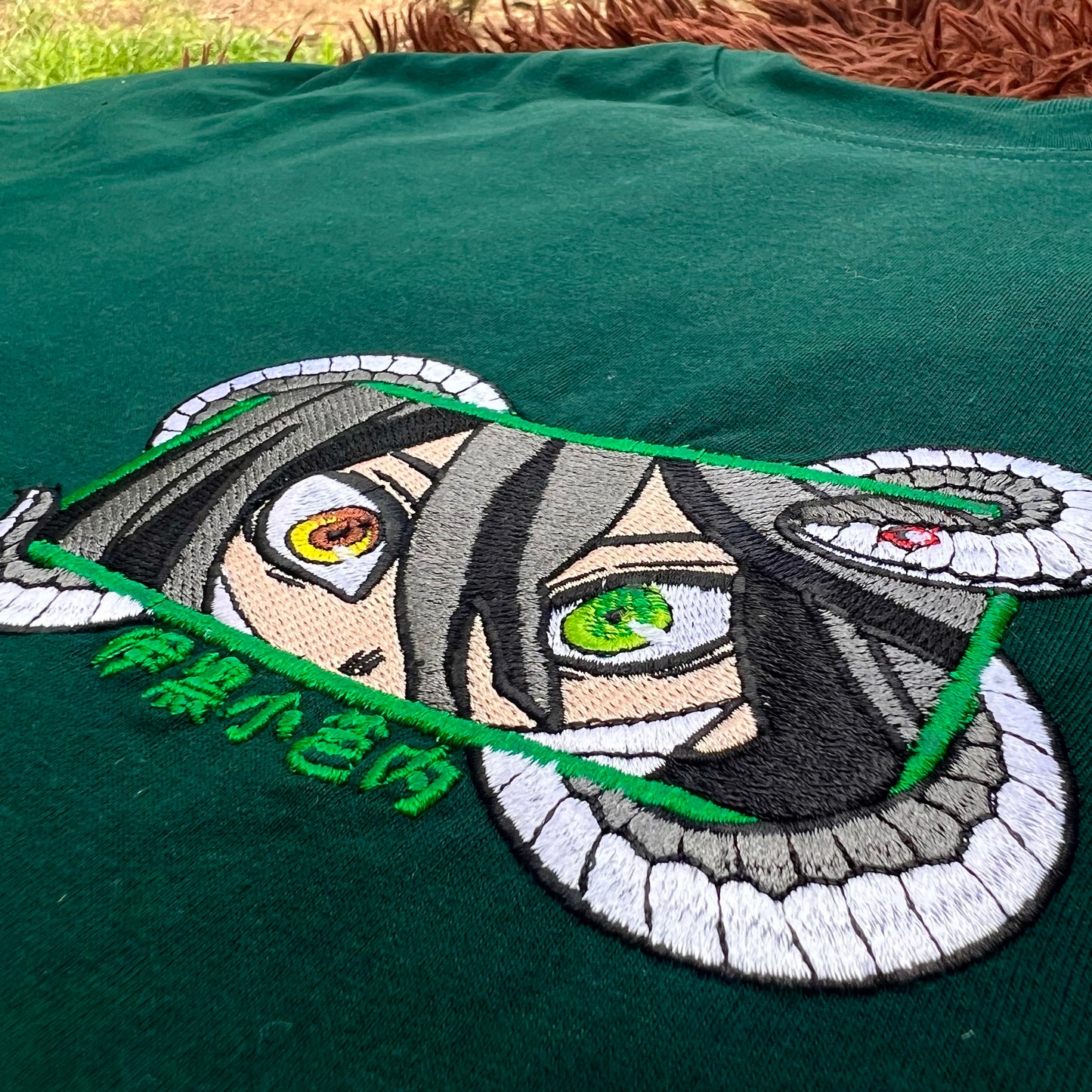 Embroidered and DTF Print OBANAI SERPENT HASHIRA T-shirt anime