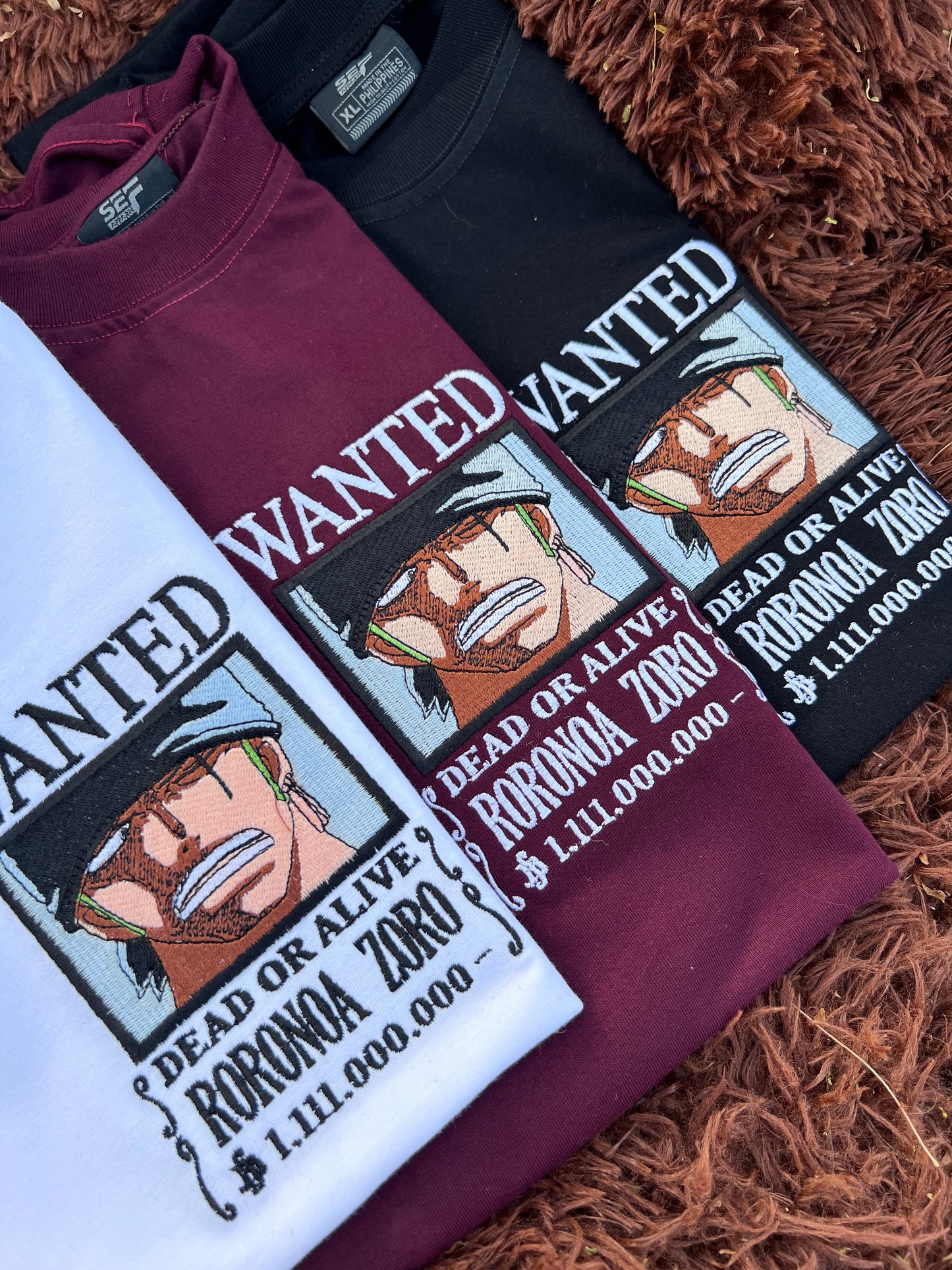 Embroidered Print Anime Roronoa Zorro Wanted Poster
