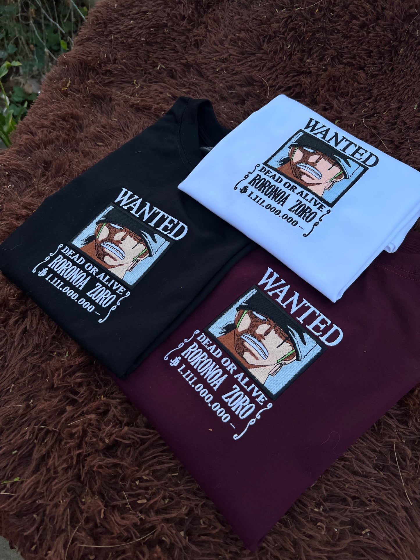 Embroidered Print Anime Roronoa Zorro Wanted Poster