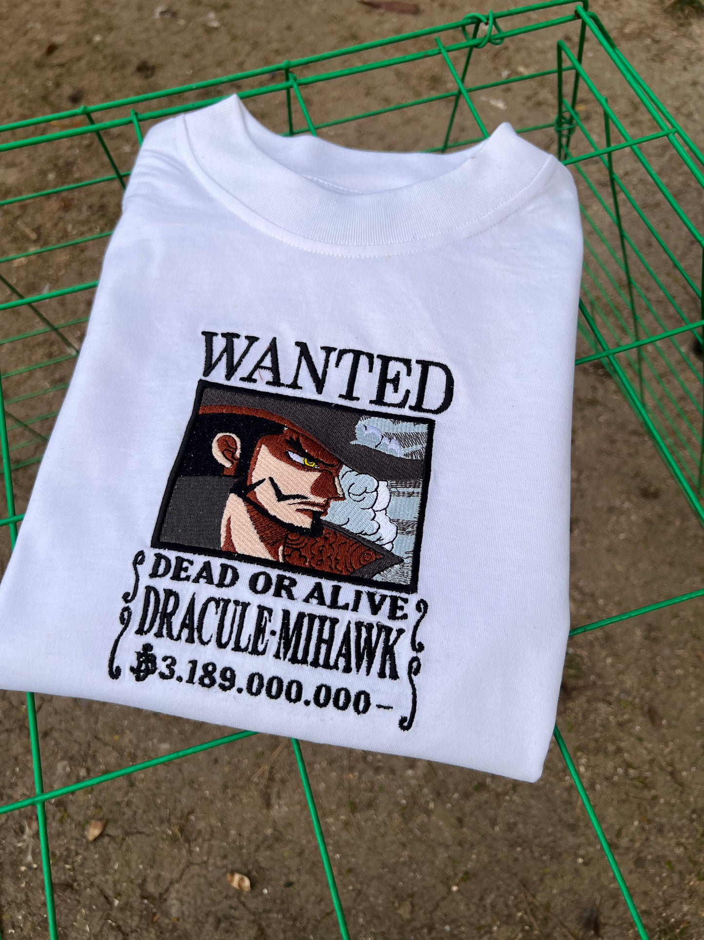 Embroidered Print Anime Mihawk Wanted Poster