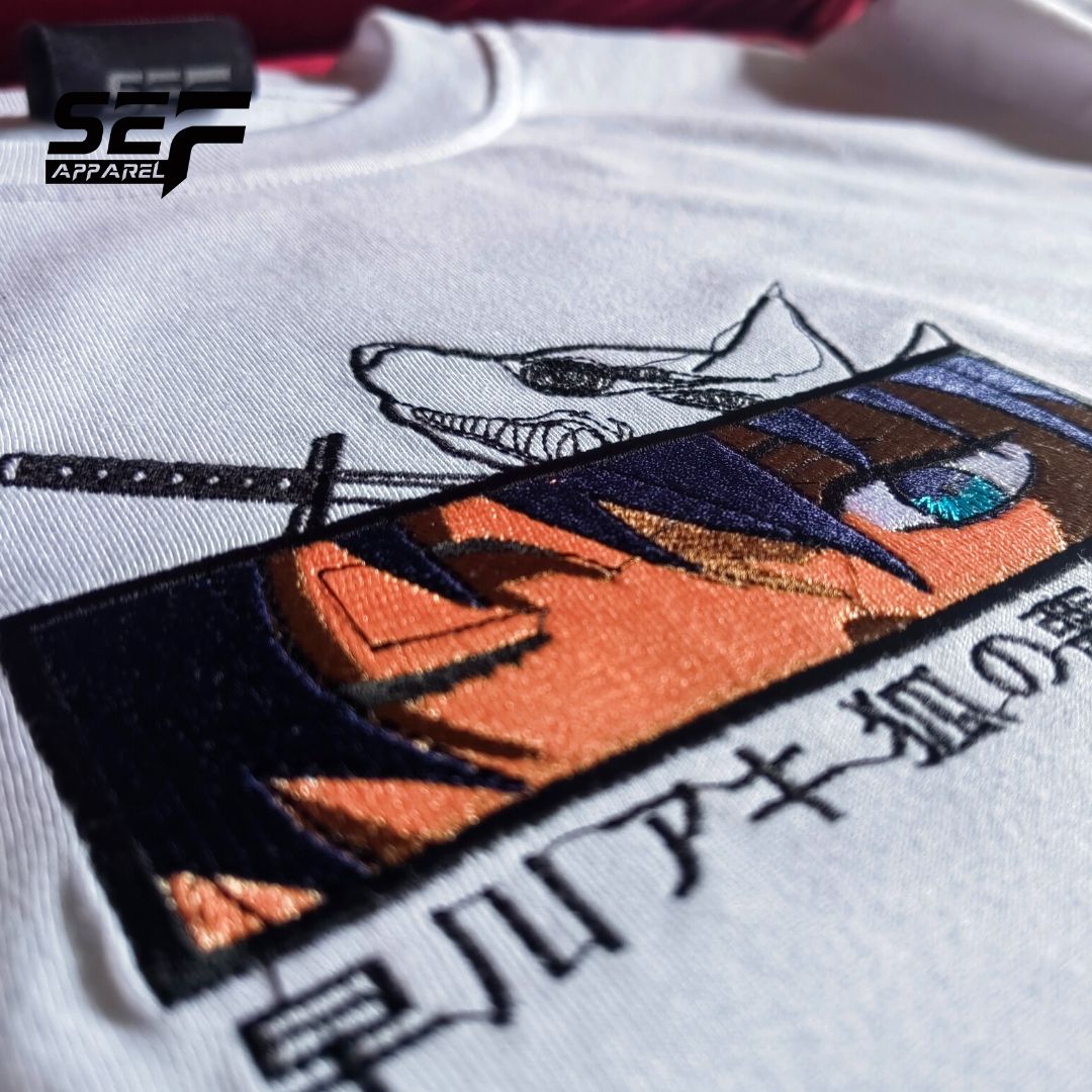 Embroidered Print Anime Aki Hayakawa of Chainsaw Man T-shirt