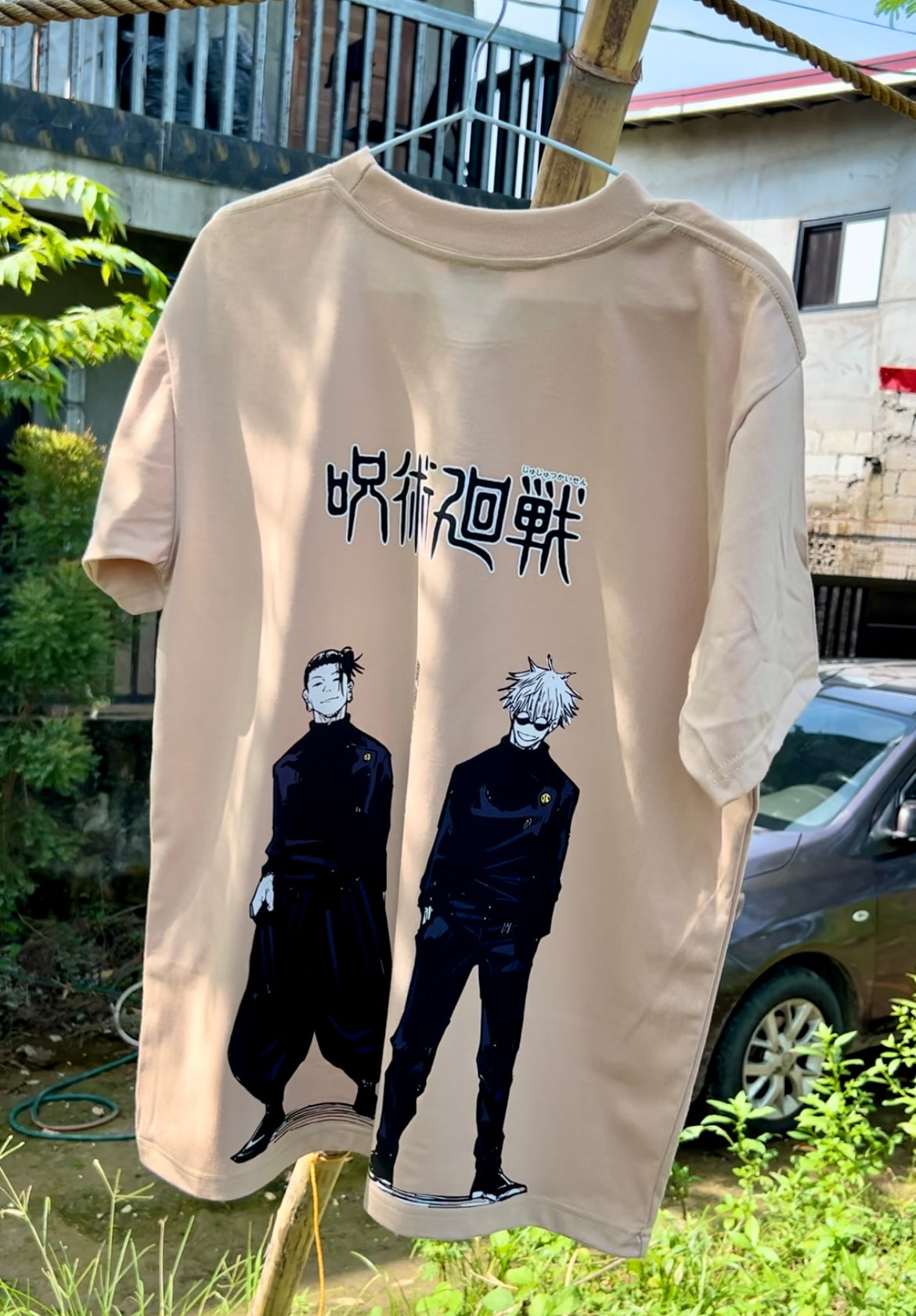 Embroidered and DTF Print Gojo x Geto T-shirt anime