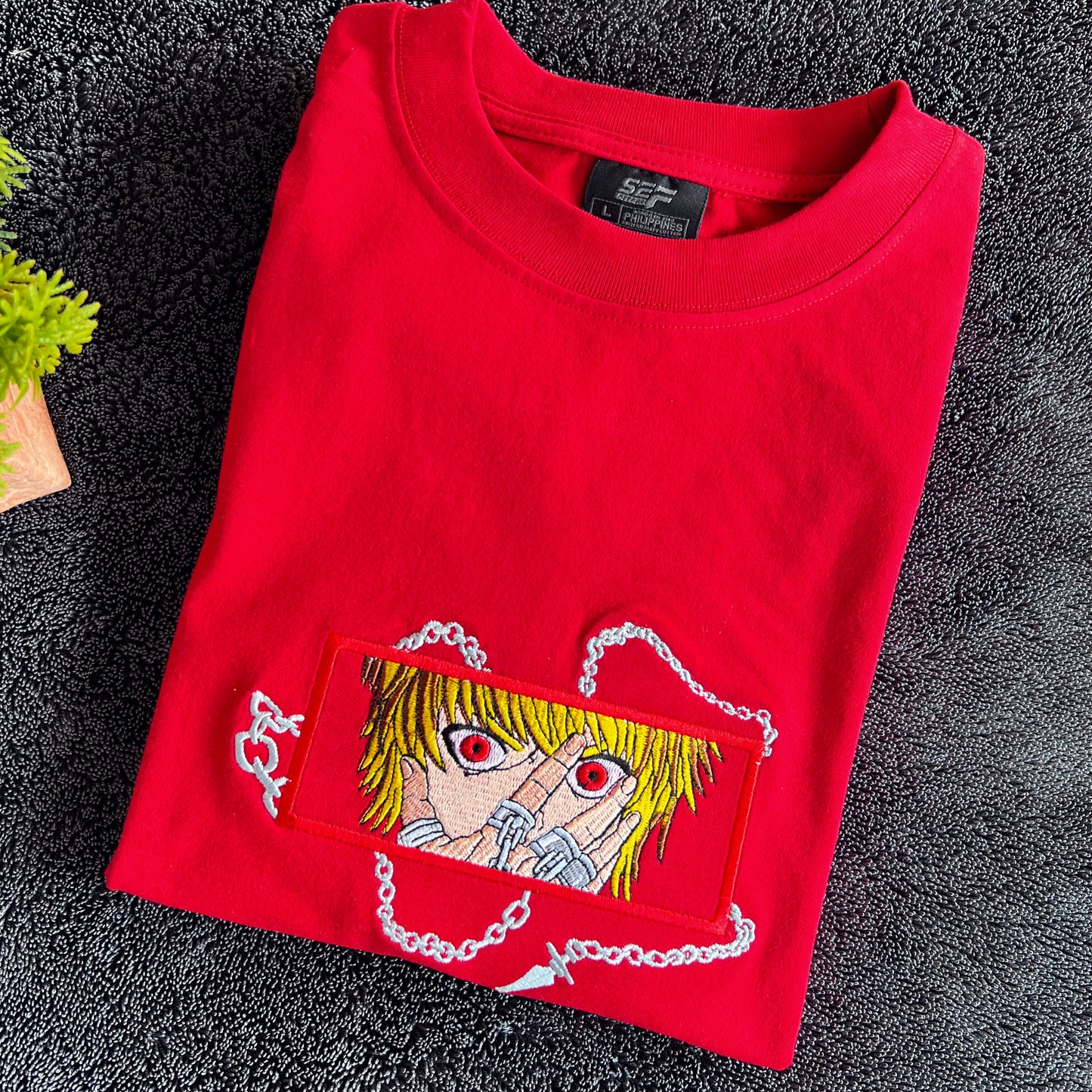 SEF Apparel Embroidered Kurapika T-shirt