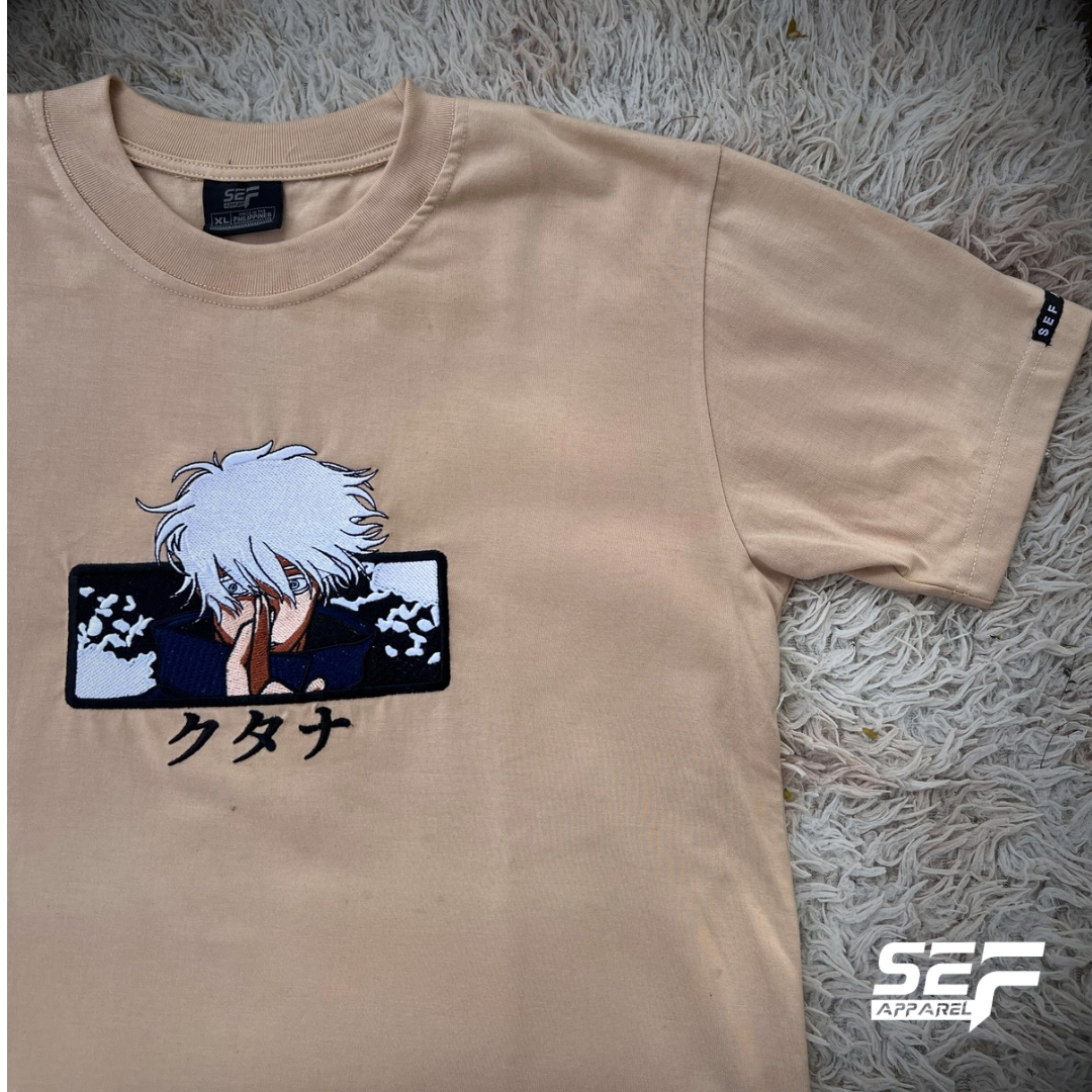 Embroidered and DTF Print Gojo Saturo T-shirt anime