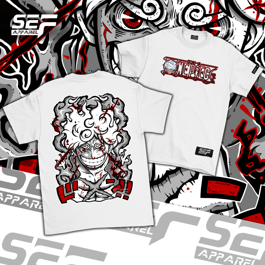 SEF Apparel Anime Series Gear 5th Luffy Sun God Nika one piece