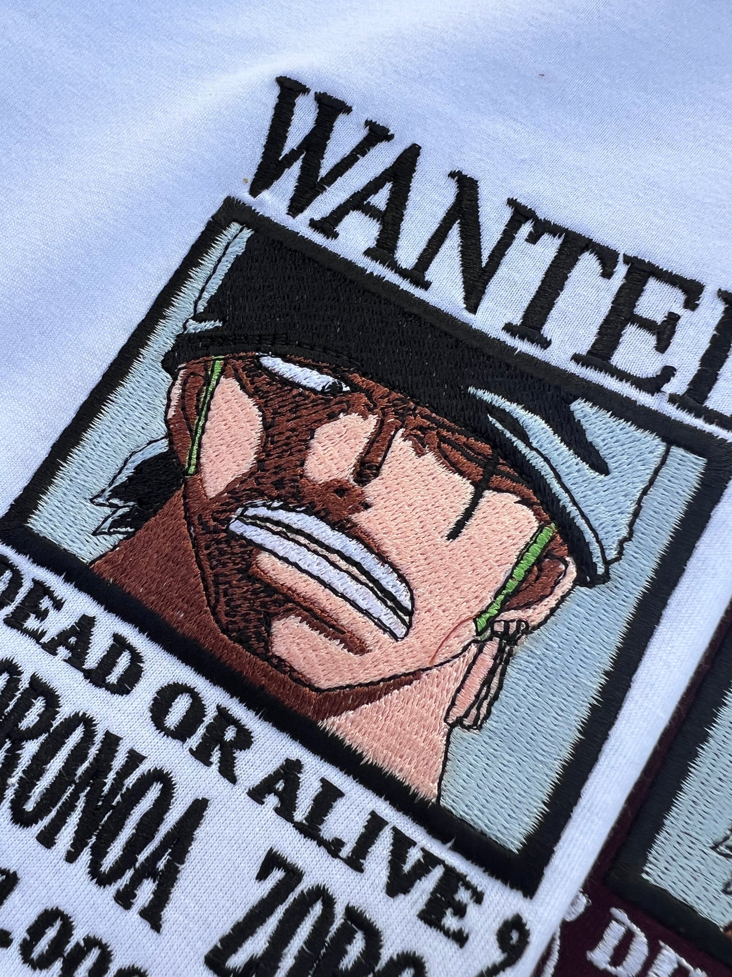 Embroidered Print Anime Roronoa Zorro Wanted Poster