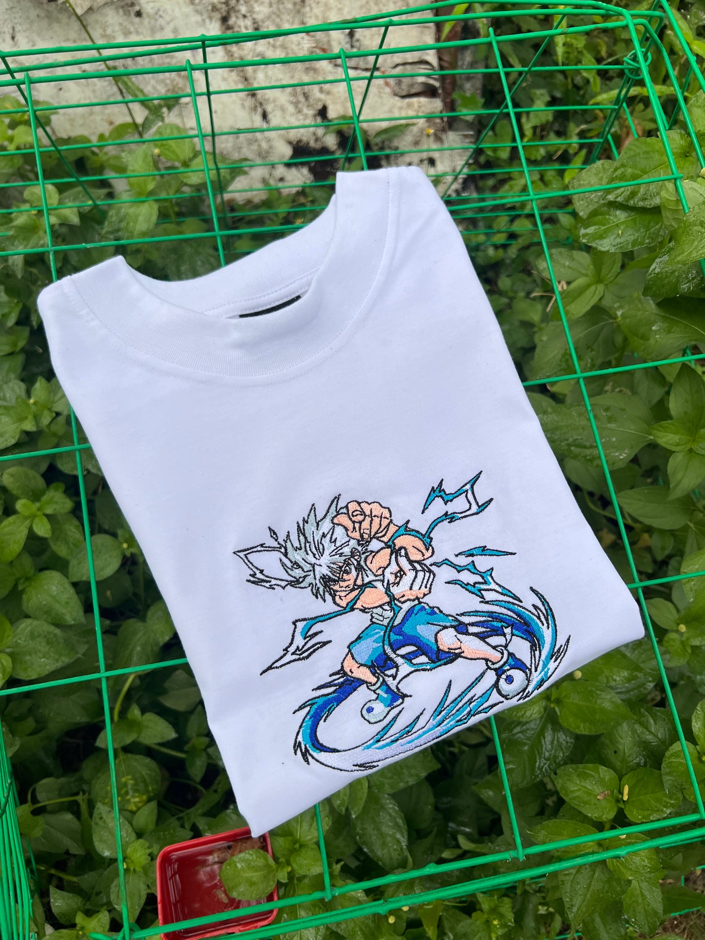 Embroidered and DTF Print God Speed Killua T-shirt anime