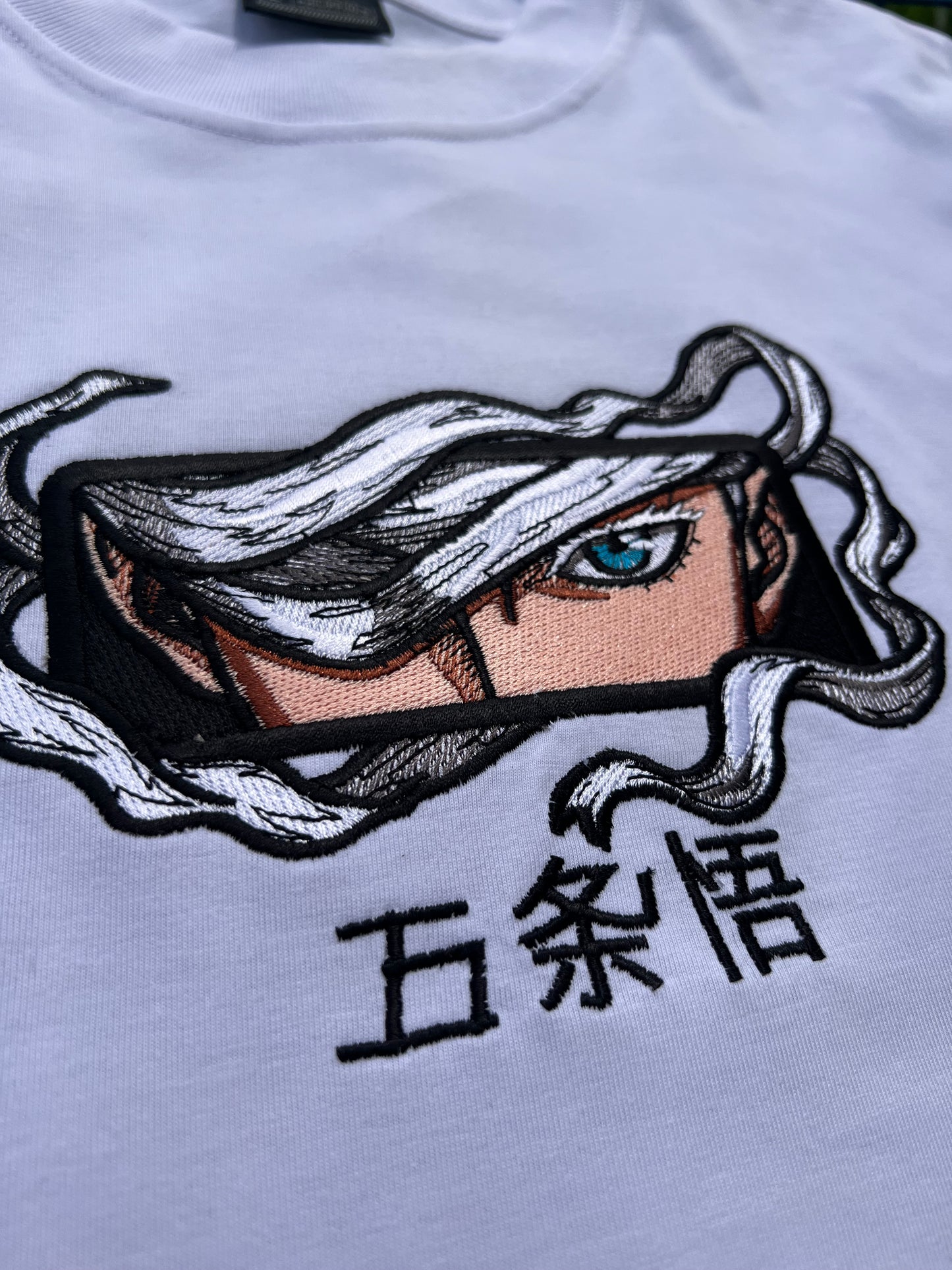 Embroidered Gojo Saturo T-shirt Jjk Jujutsu Kaisen