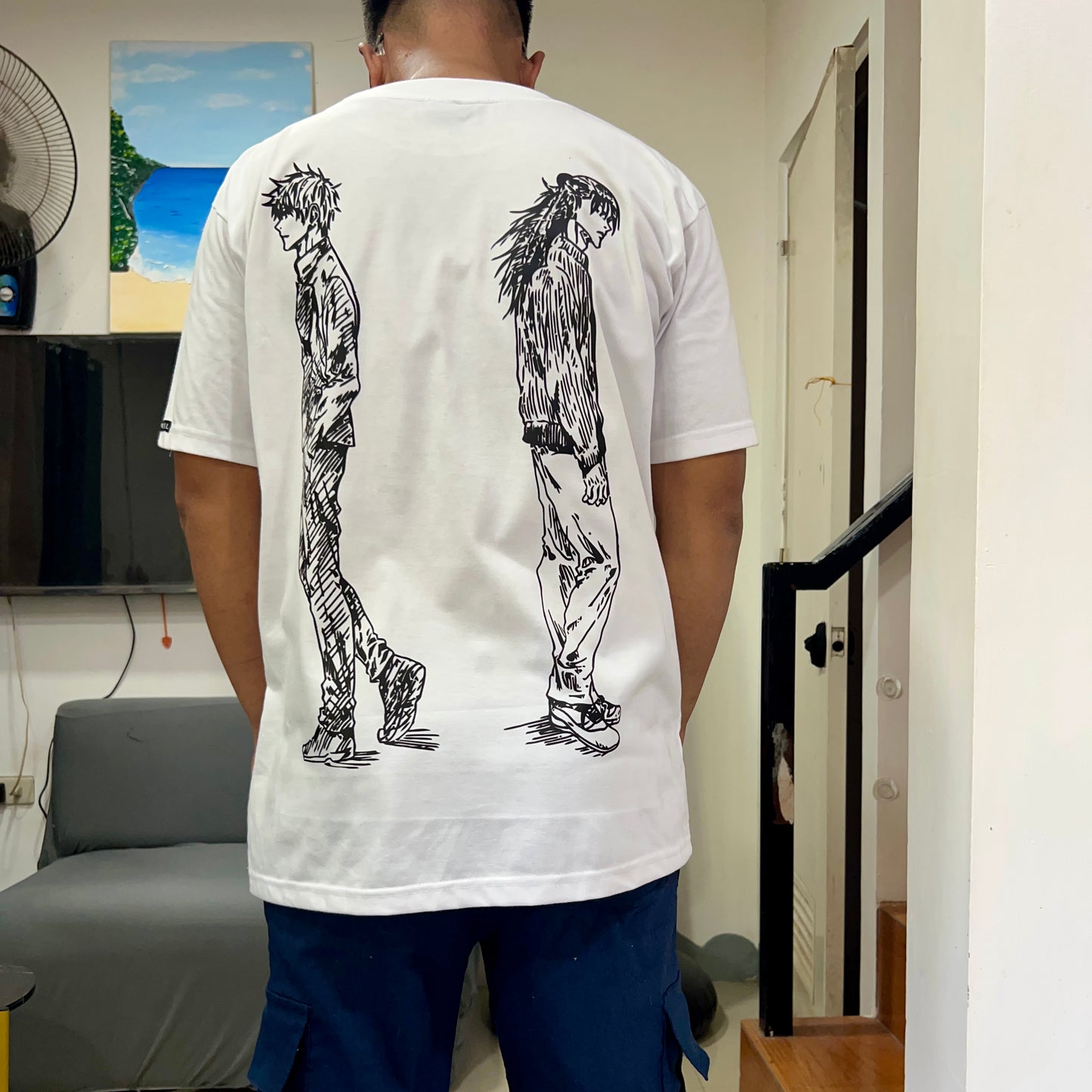 Embroidered and DTF Print Gojo x Geto T-shirt anime