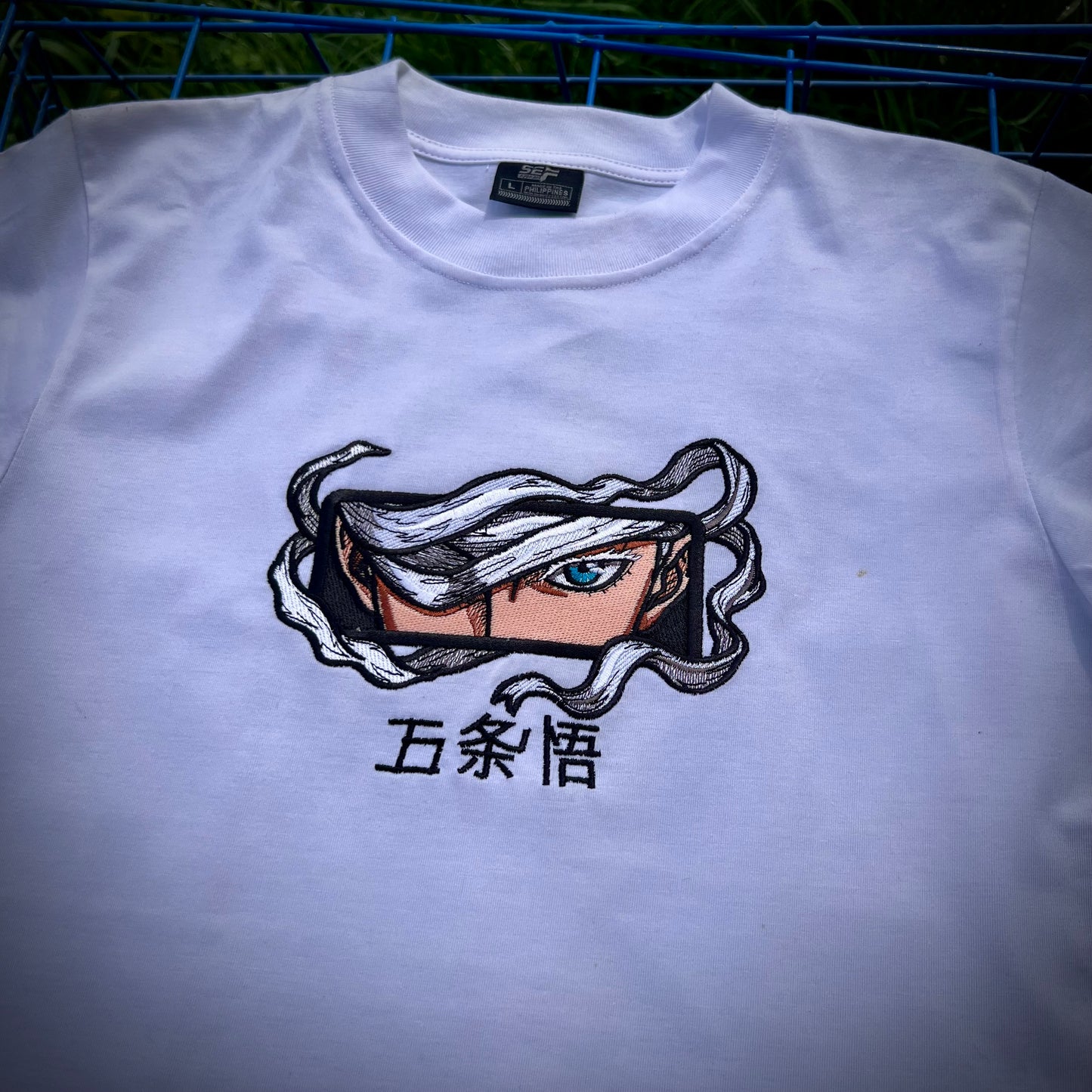 Embroidered Gojo Saturo T-shirt Jjk Jujutsu Kaisen