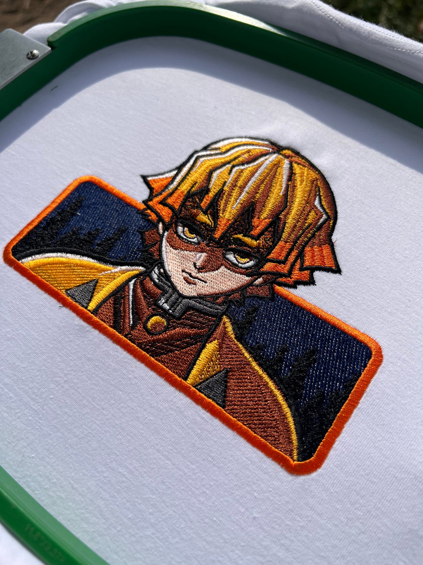 Embroidered Zenitsu Of Demon Slayer T-shirt