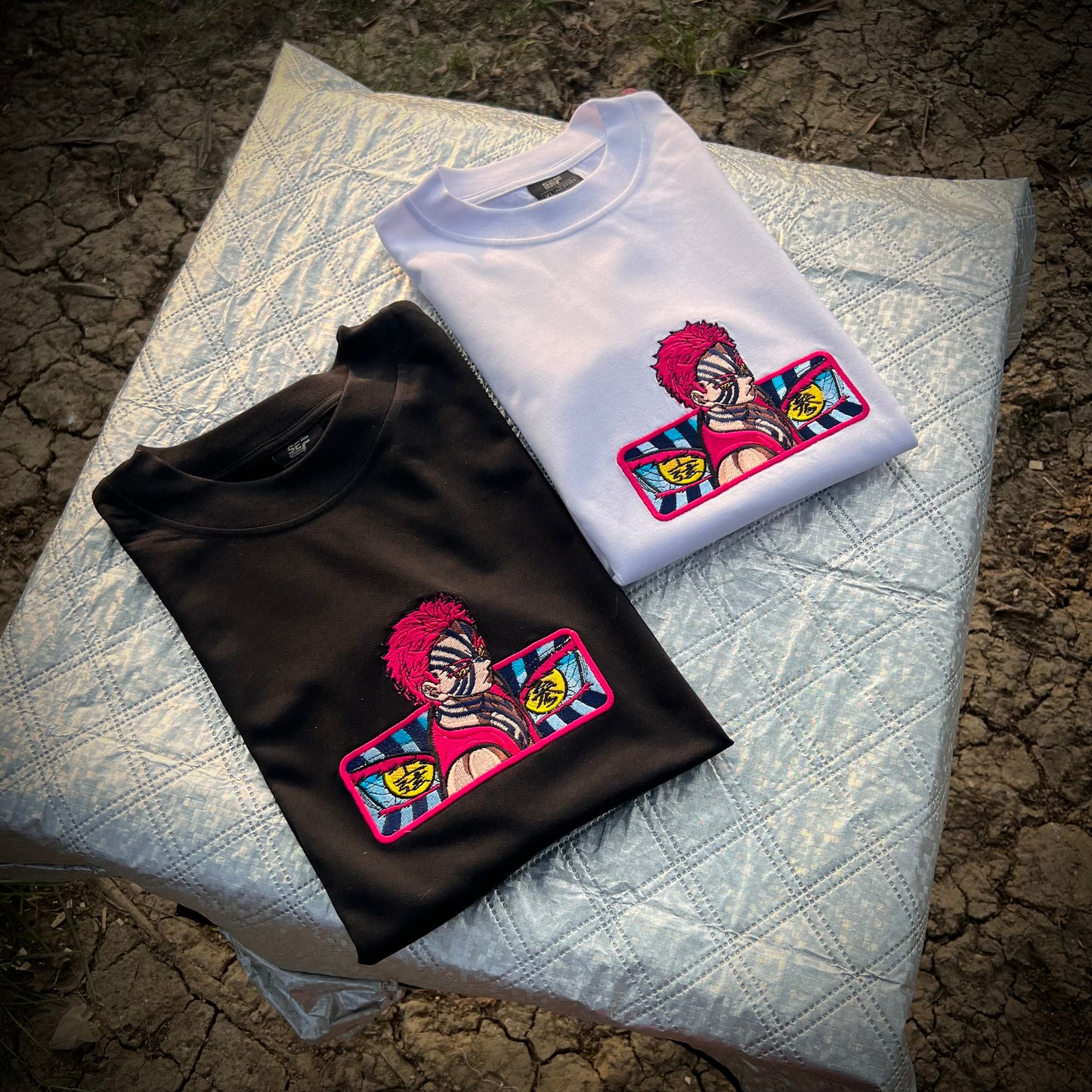 Embroidered Akaza Of Demon Slayer T-shirt