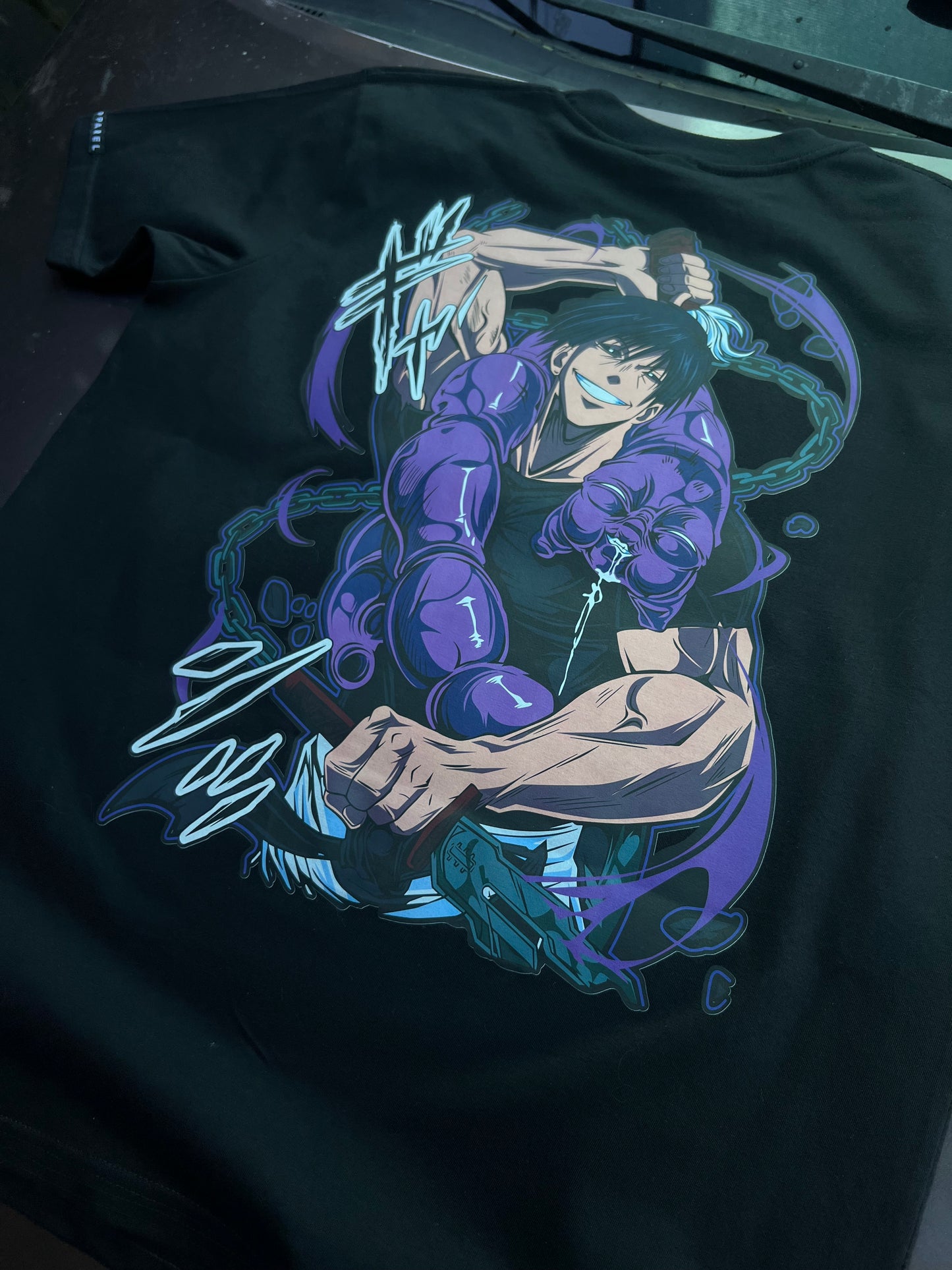 Embroidered and DTF Print Toji Fushiguro of Jujutsu Kaisen T-shirt anime v2