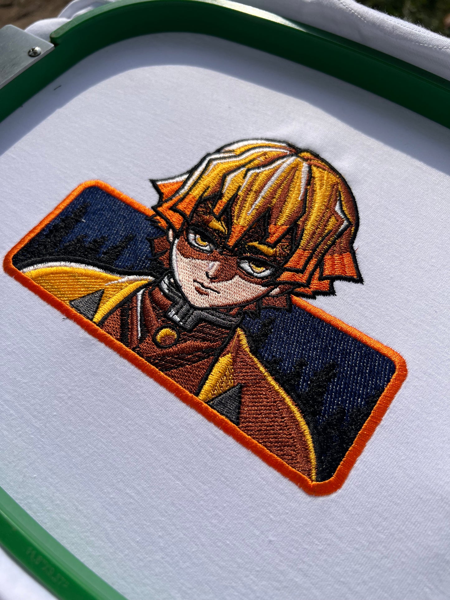 Embroidered Zenitsu Of Demon Slayer T-shirt