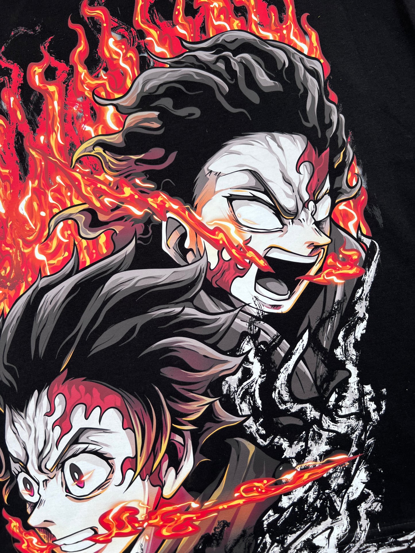 Embroidered Front Tanjiro Demon Slayer Dtf Back Print T-shirt anime