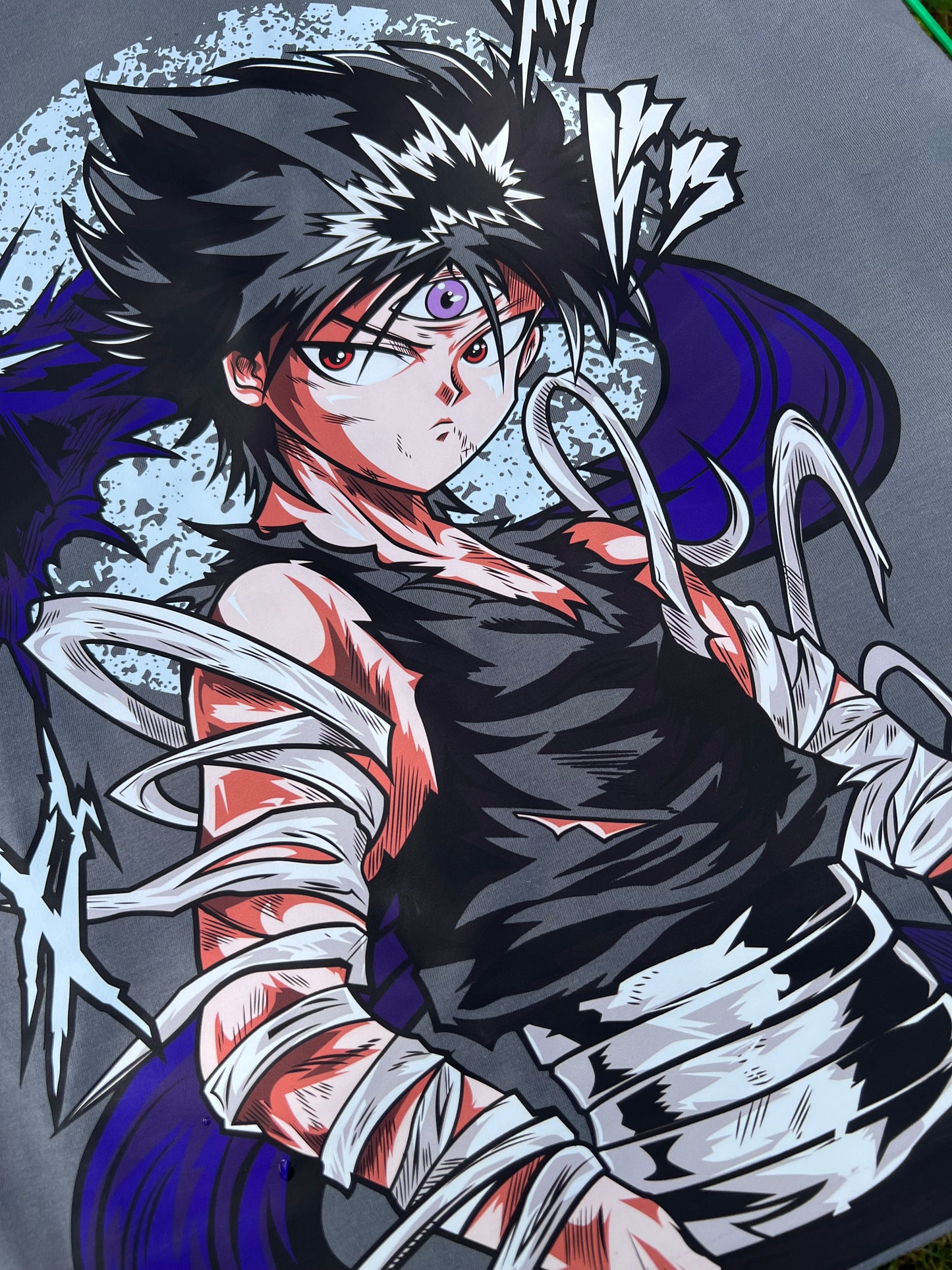 Embroidered and DTF Print Vincent Of Yuyu Hakusho Ghost Fighter T-shirt anime