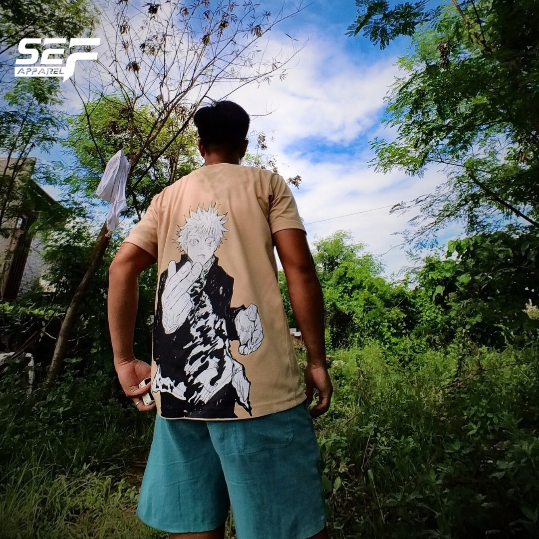 Embroidered and DTF Print Gojo Saturo T-shirt anime
