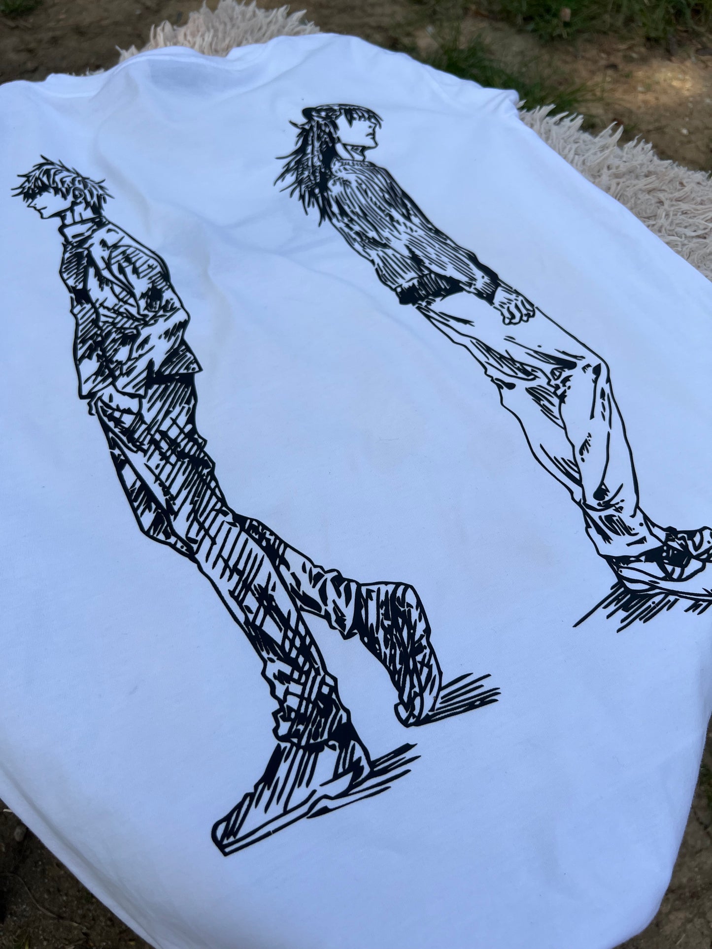 Embroidered and DTF Print Gojo x Geto T-shirt anime