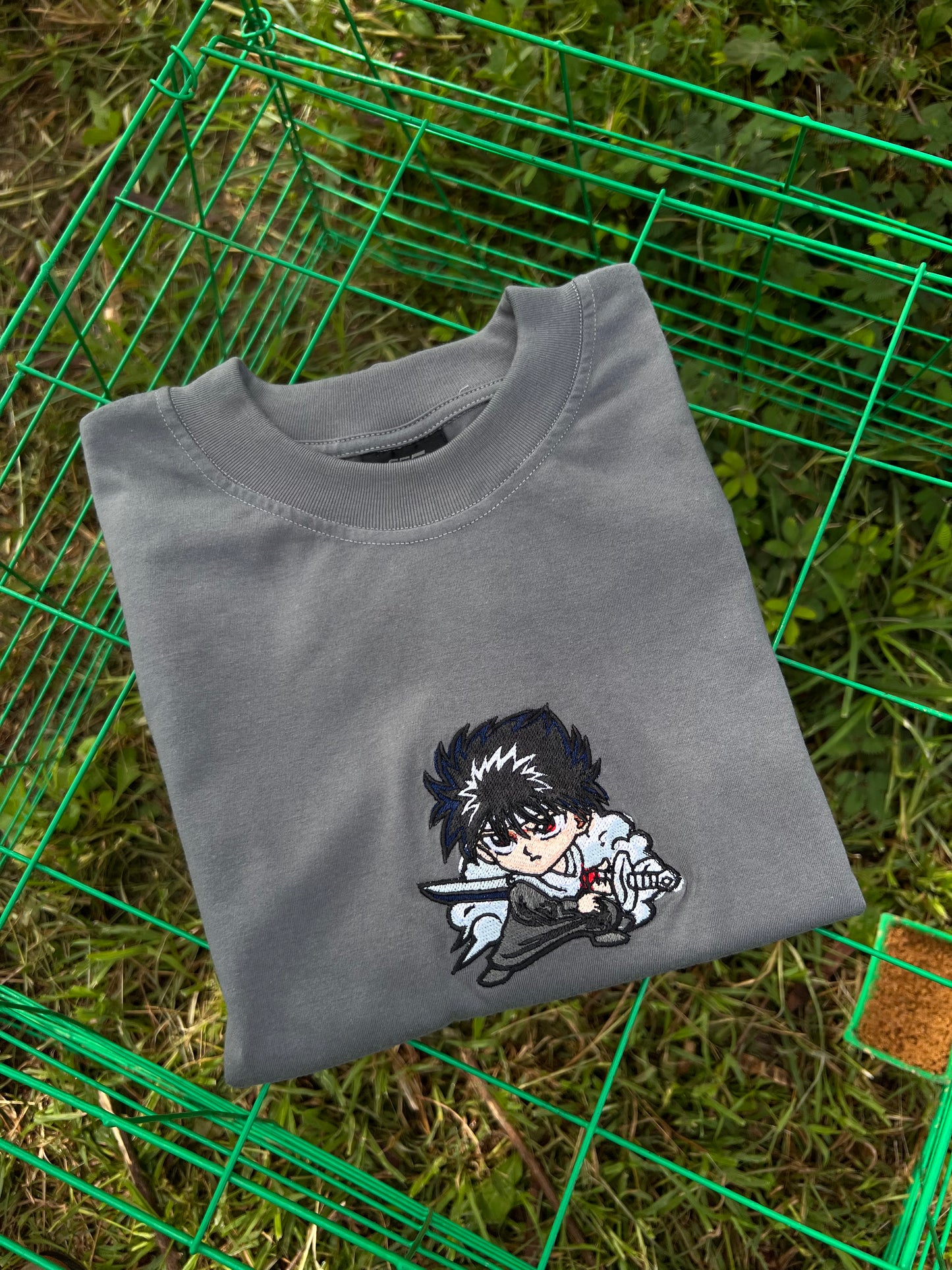 Embroidered and DTF Print Vincent Of Yuyu Hakusho Ghost Fighter T-shirt anime