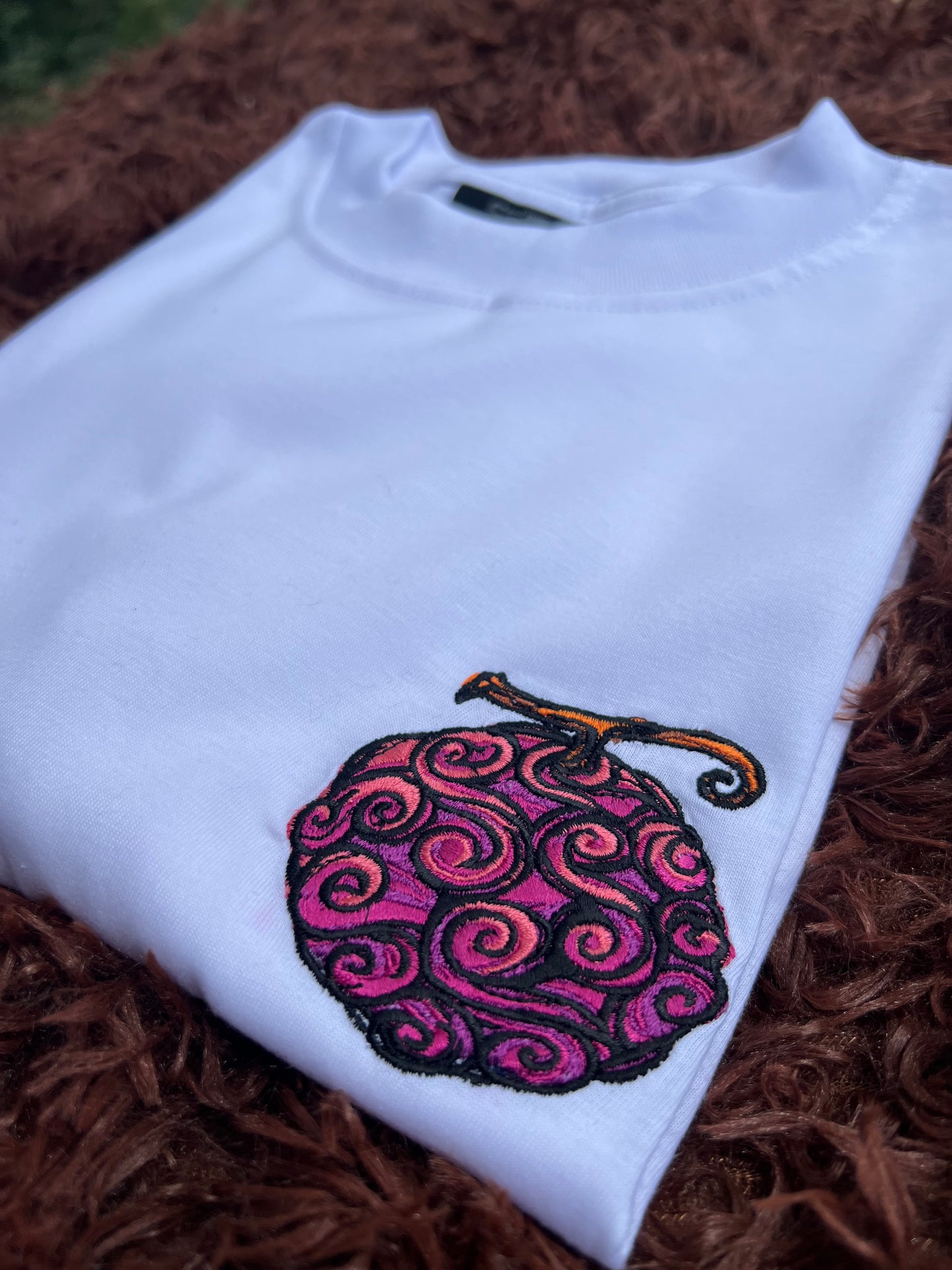 Embroidered and DTF Print Devil Fruit Sun God Nika Luffy T-shirt anime
