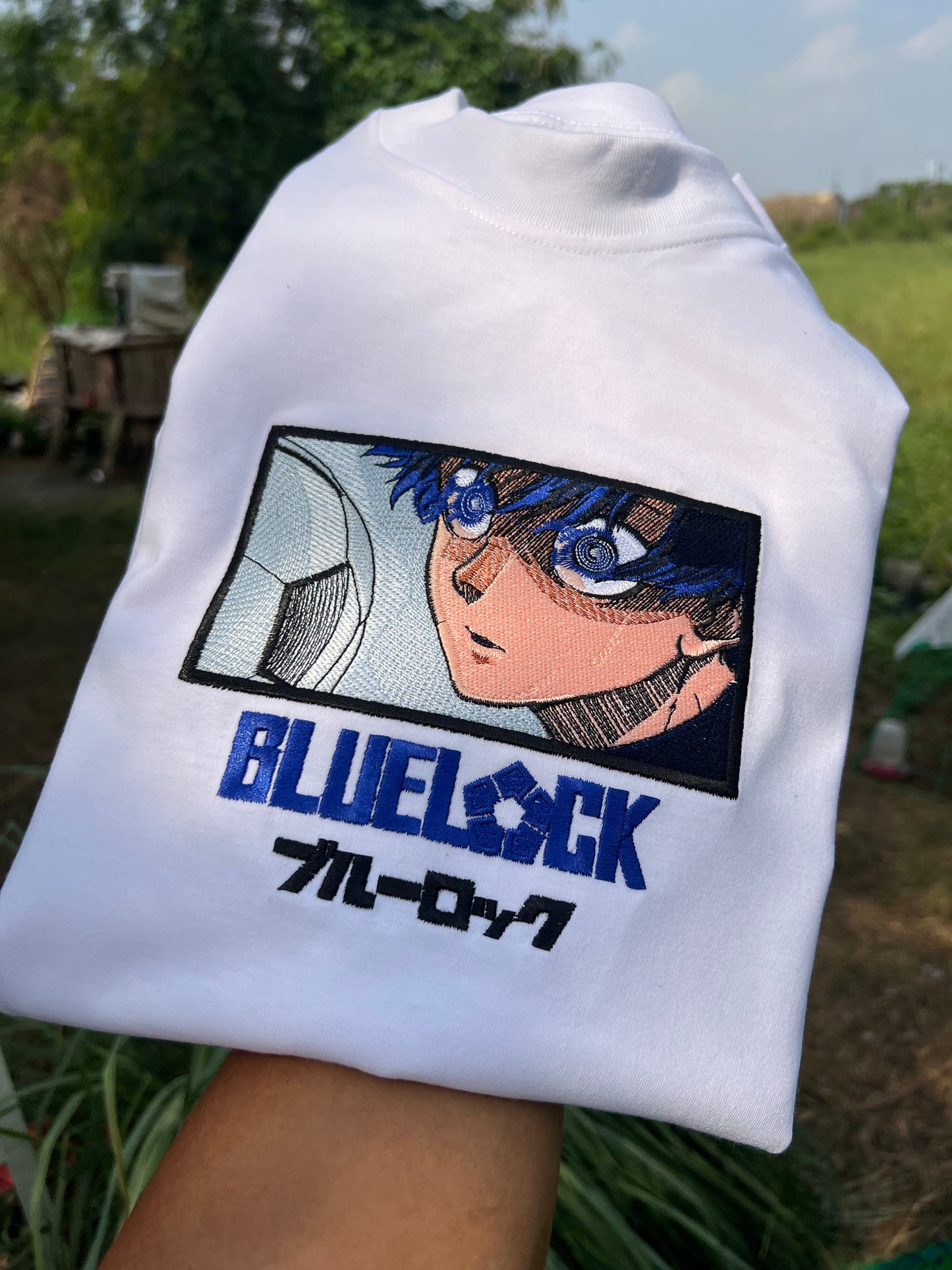 Embroidered Blue Lock Isagi T-shirt one piece