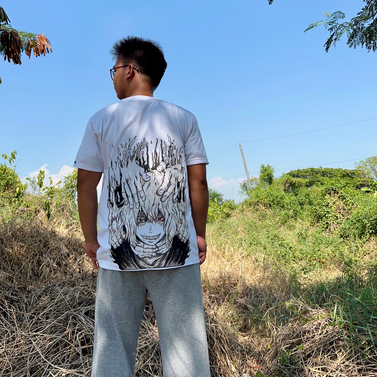 Embroidered and DTF Print Tomura Shigaraki All For One My Hero Academia T-shirt anime