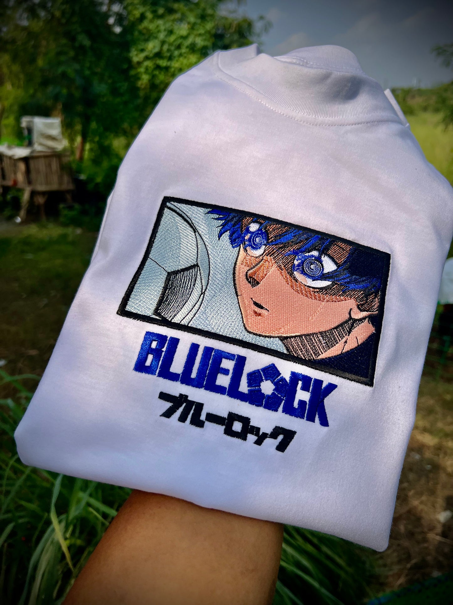 Embroidered Blue Lock Isagi T-shirt one piece