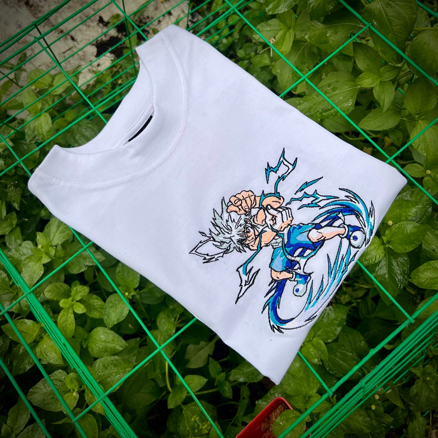 Embroidered and DTF Print God Speed Killua T-shirt anime