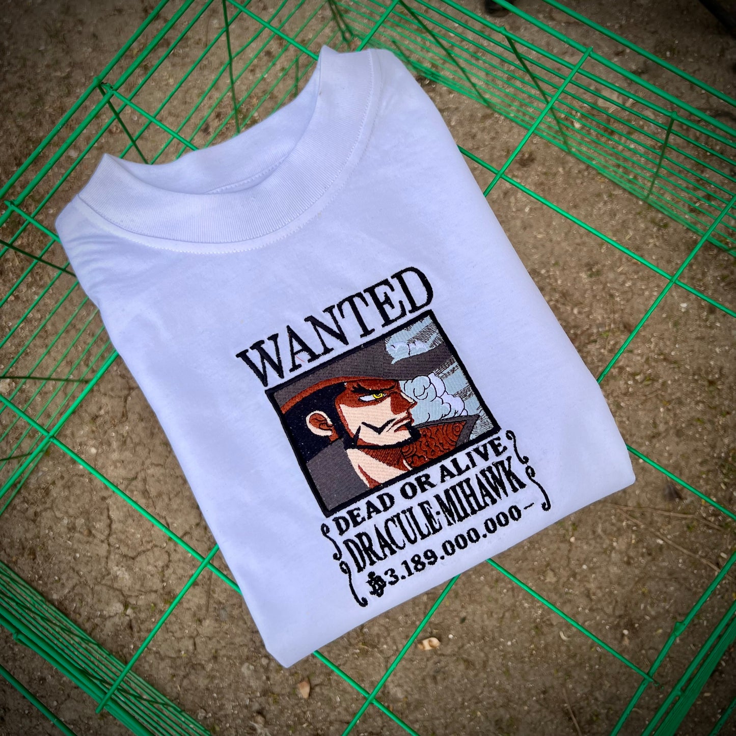 Embroidered Print Anime Mihawk Wanted Poster