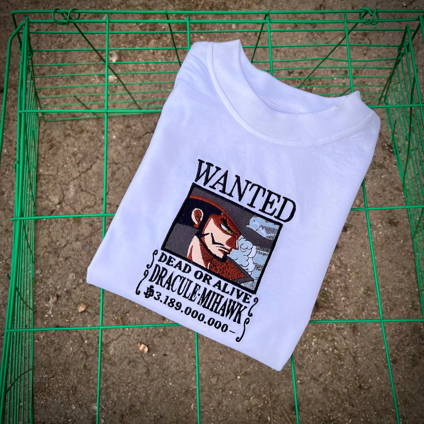 Embroidered Print Anime Mihawk Wanted Poster