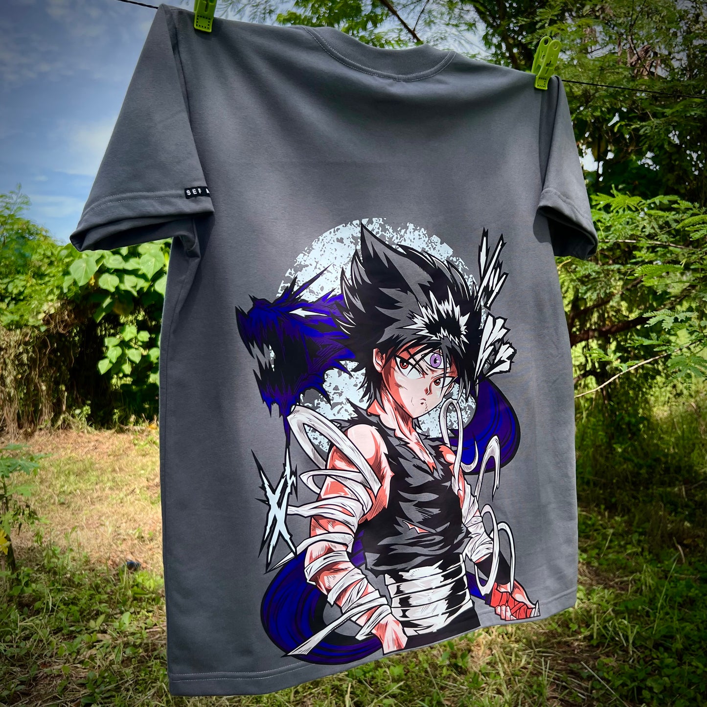 Embroidered and DTF Print Vincent Of Yuyu Hakusho Ghost Fighter T-shirt anime