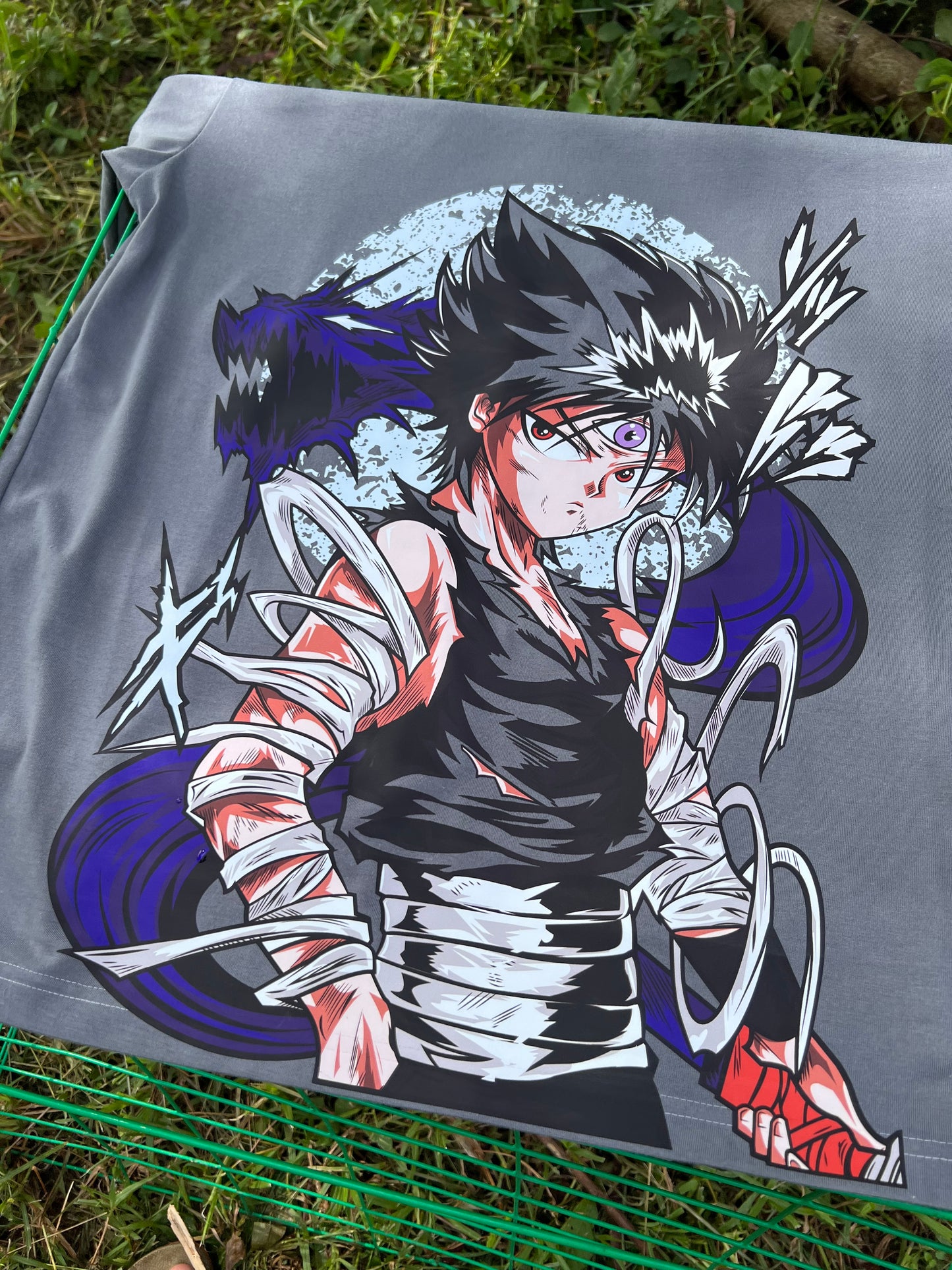 Embroidered and DTF Print Vincent Of Yuyu Hakusho Ghost Fighter T-shirt anime