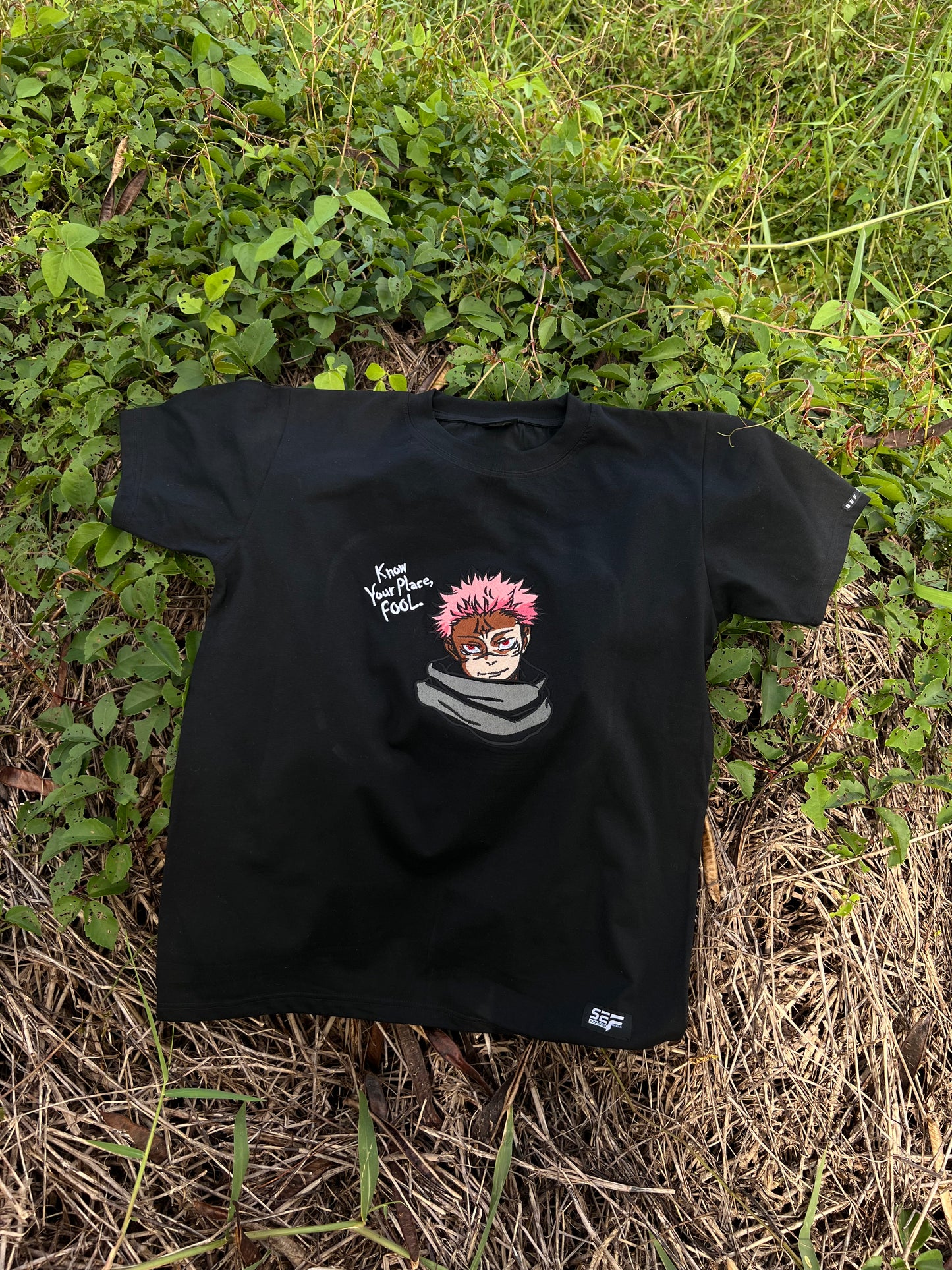 Embroidered Sukuna Know your place fool T-Shirt Unisex
