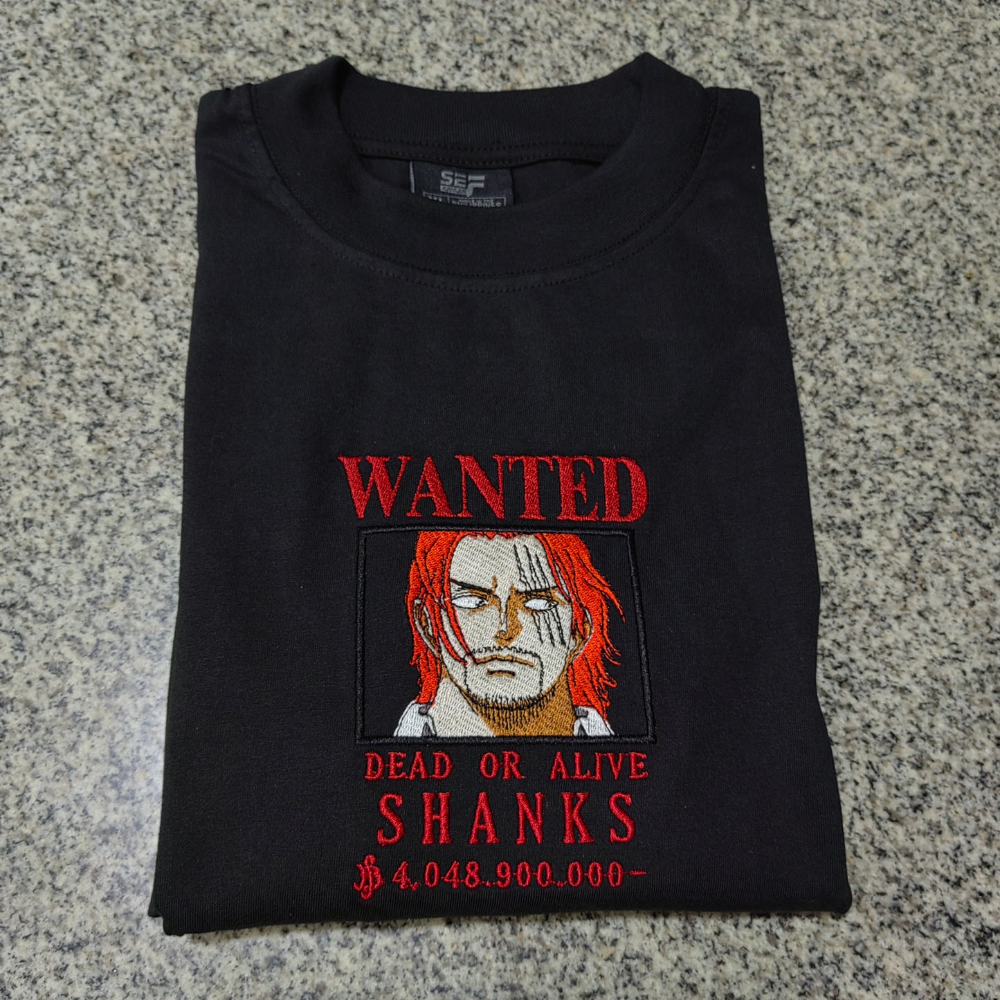 Embroidered Print Anime Shanks Wanted Poster
